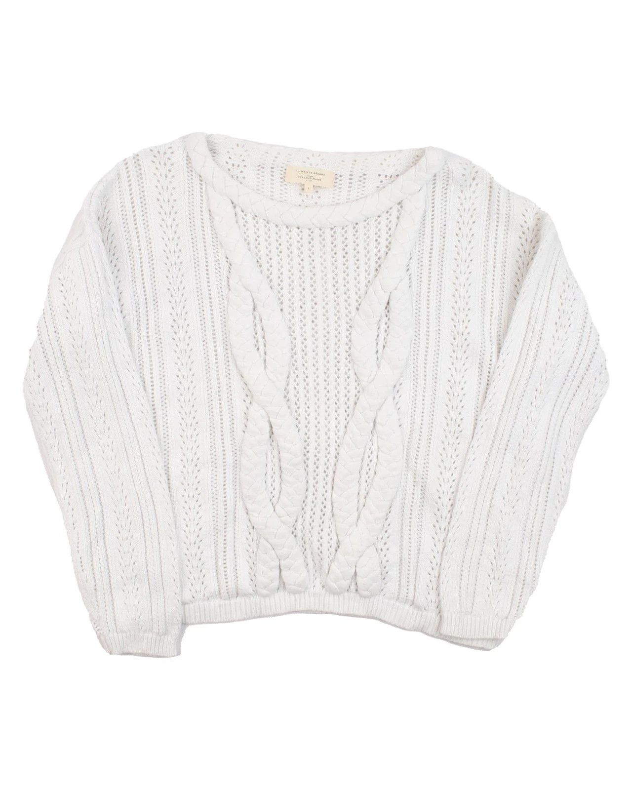 Sezane Women's La Maille Sézane Cable Knit Open Sweater Size XL Size XL / US 12-14 / IT 48-50 - 1 Thumbnail