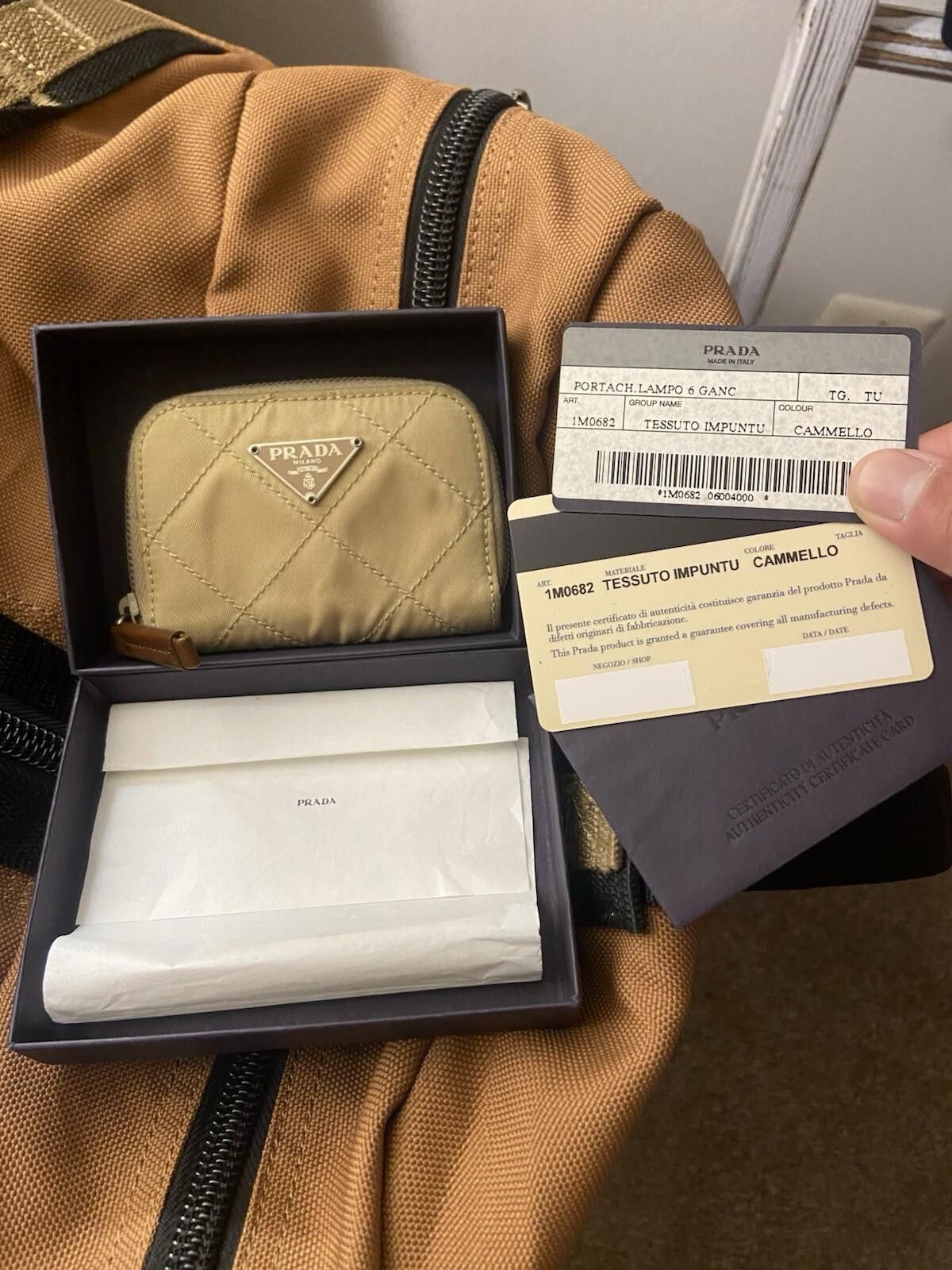 Prada Prada Tessuto quilted nylon saffiano keychain case, card/box Size ONE SIZE - 1 Thumbnail