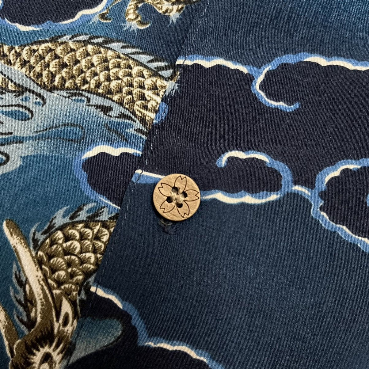 Sun Surf Vintage Dragon Japanese Theme Open Collar Hawaiian Shirt Size US XXL / EU 58 / 5 - 7 Thumbnail