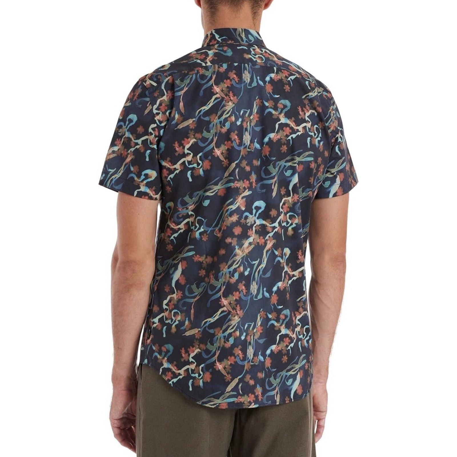 Paul Smith NWT $175 PAUL SMITH Blue Short Sleeve Sea Motif Shirt. Large Size US L / EU 52-54 / 3 - 3 Thumbnail