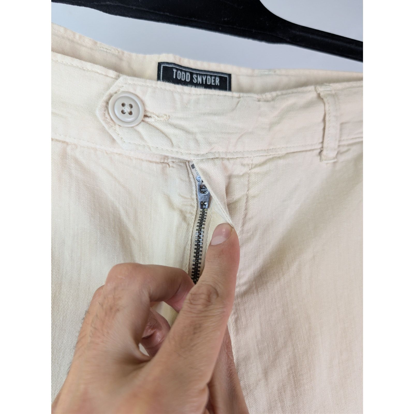Todd Snyder o1rshd1 CC20 Cotton-Linen Chino Shorts in Light Beige/Cream Size US 32 / EU 48 - 7 Thumbnail