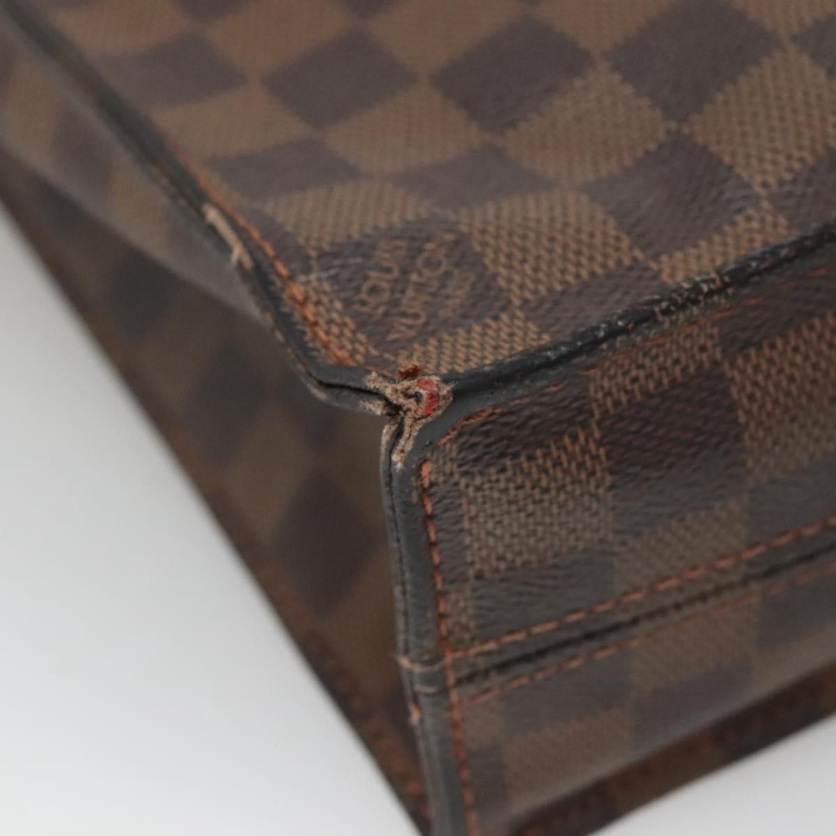 Louis Vuitton LOUIS VUITTON Damier Ebene Sac Plat Hand Bag N51140 Size ONE SIZE - 10 Thumbnail