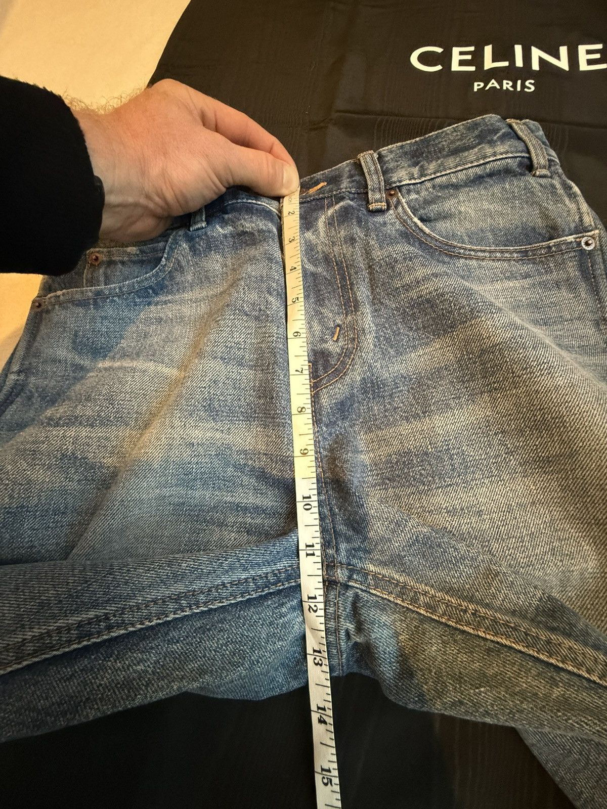 Celine FW20 Celine knee blowout Hedi Slimane union wash jeans 29 Size US 29 - 11 Thumbnail