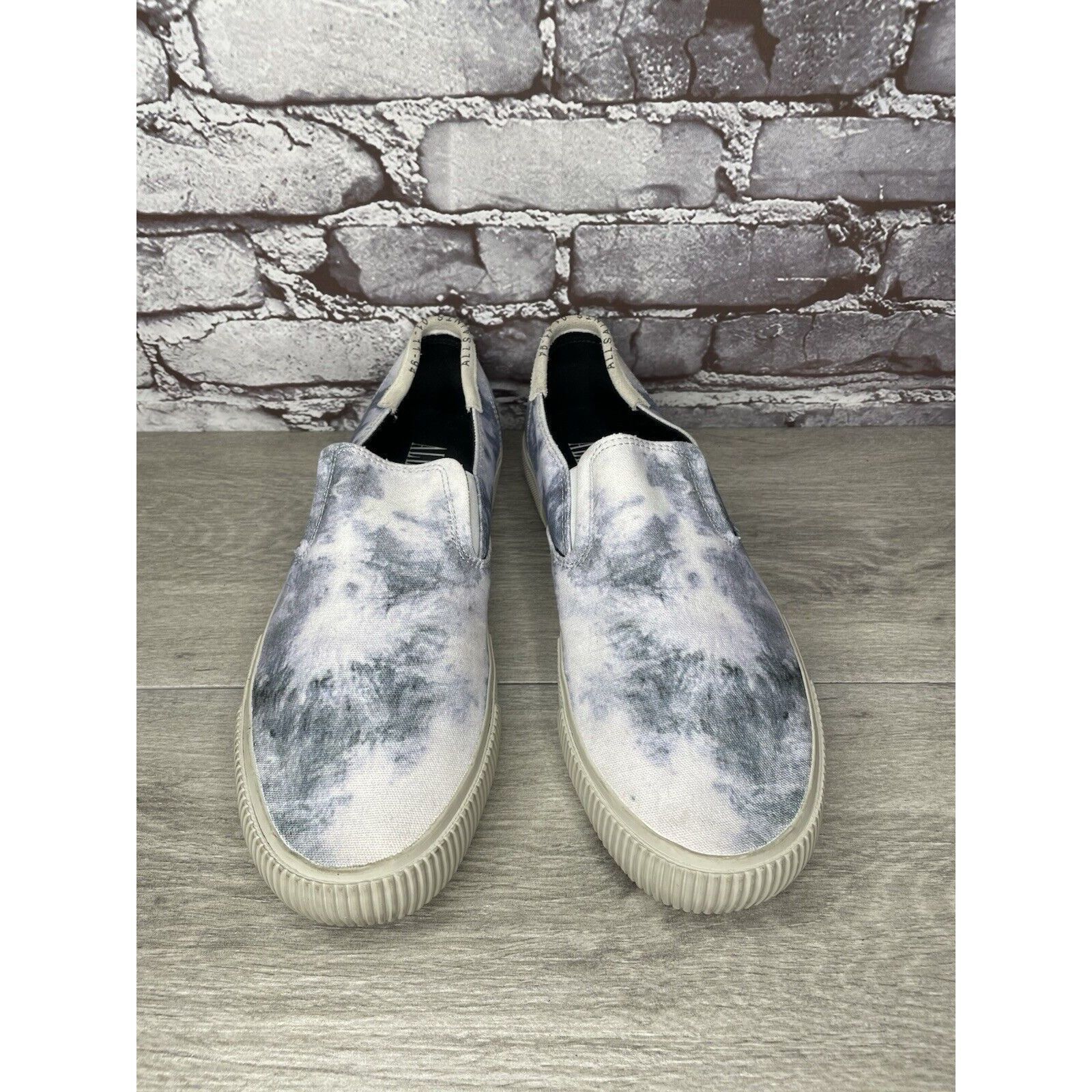 Allsaints All Saints Manny Blue White Tie Dye Canvas Slip On Casual Sh Size US 13 / EU 46 - 17 Thumbnail