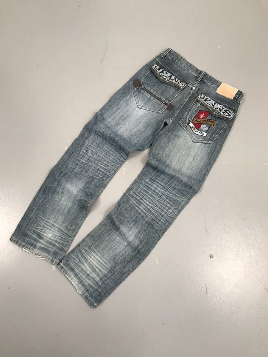 Vintage Y2K vintage popul arclothes crazy pocket embroidery denim Size US 33 - 9 Thumbnail