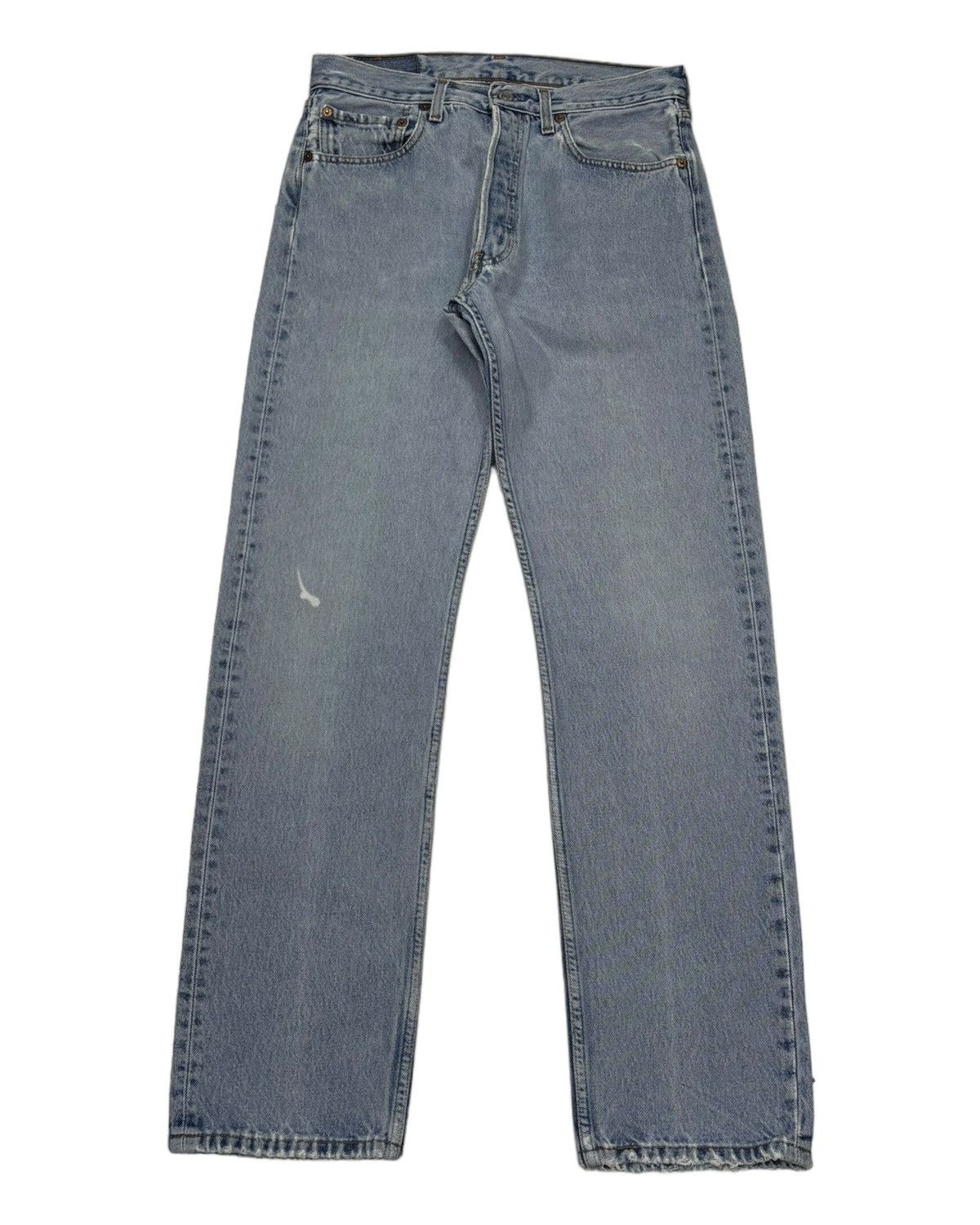 Levi's 🔥Vintage Levis 501 Blue Wash Distressed Denim Jeans Size US 30 / EU 46 - 1 Thumbnail