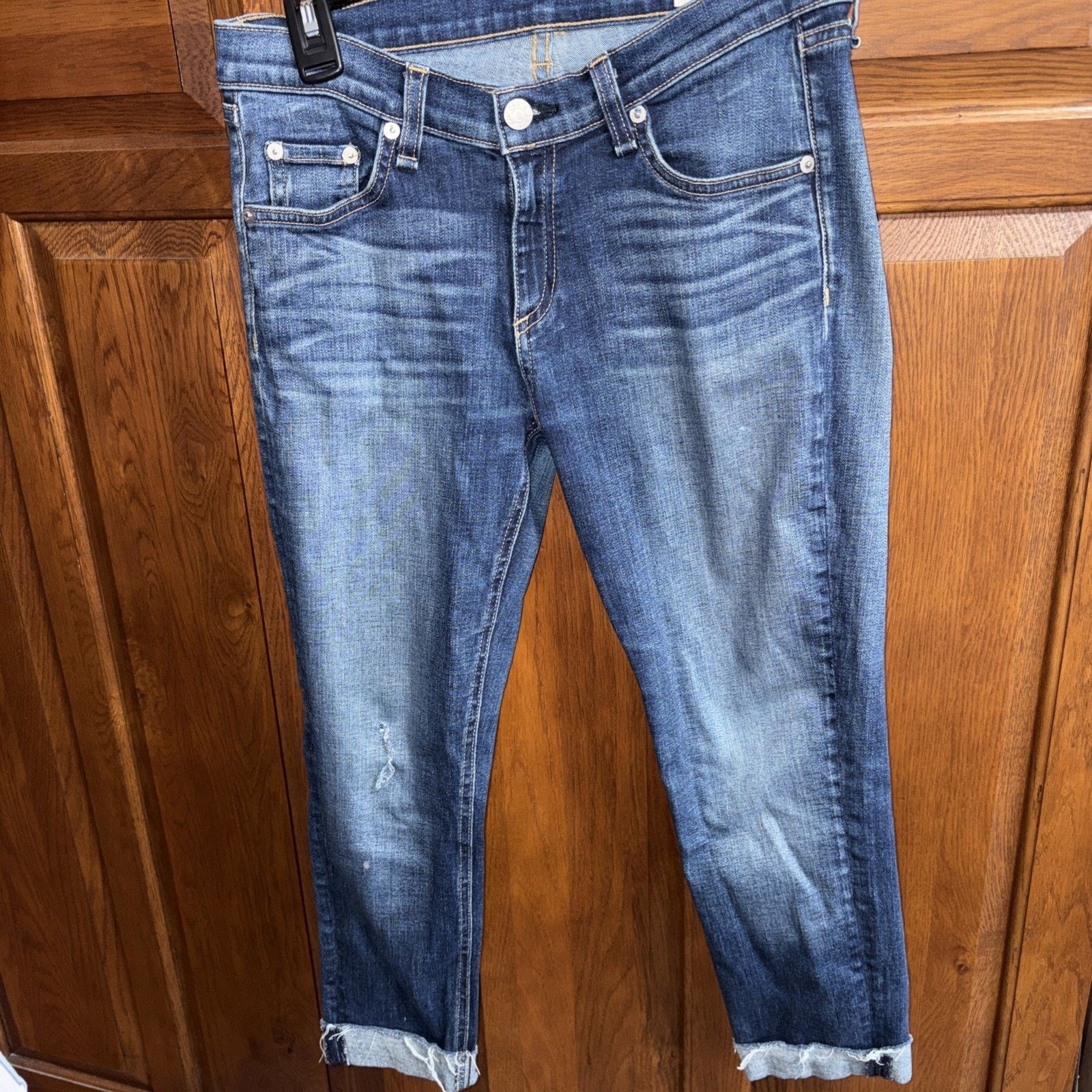Rag & Bone Rag & Bone Jeans Womens 25 Preston Raw Hem Blue Skinny Size 25" / US 0 / IT 36 - 1 Thumbnail