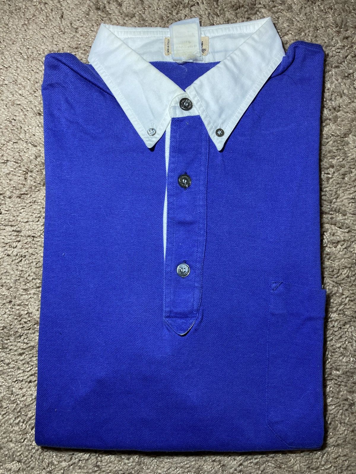 Hermes 90s Hermes Vintage Button Down Polo Beach Blue H Logo 80s Size US M / EU 48-50 / 2 - 1 Thumbnail