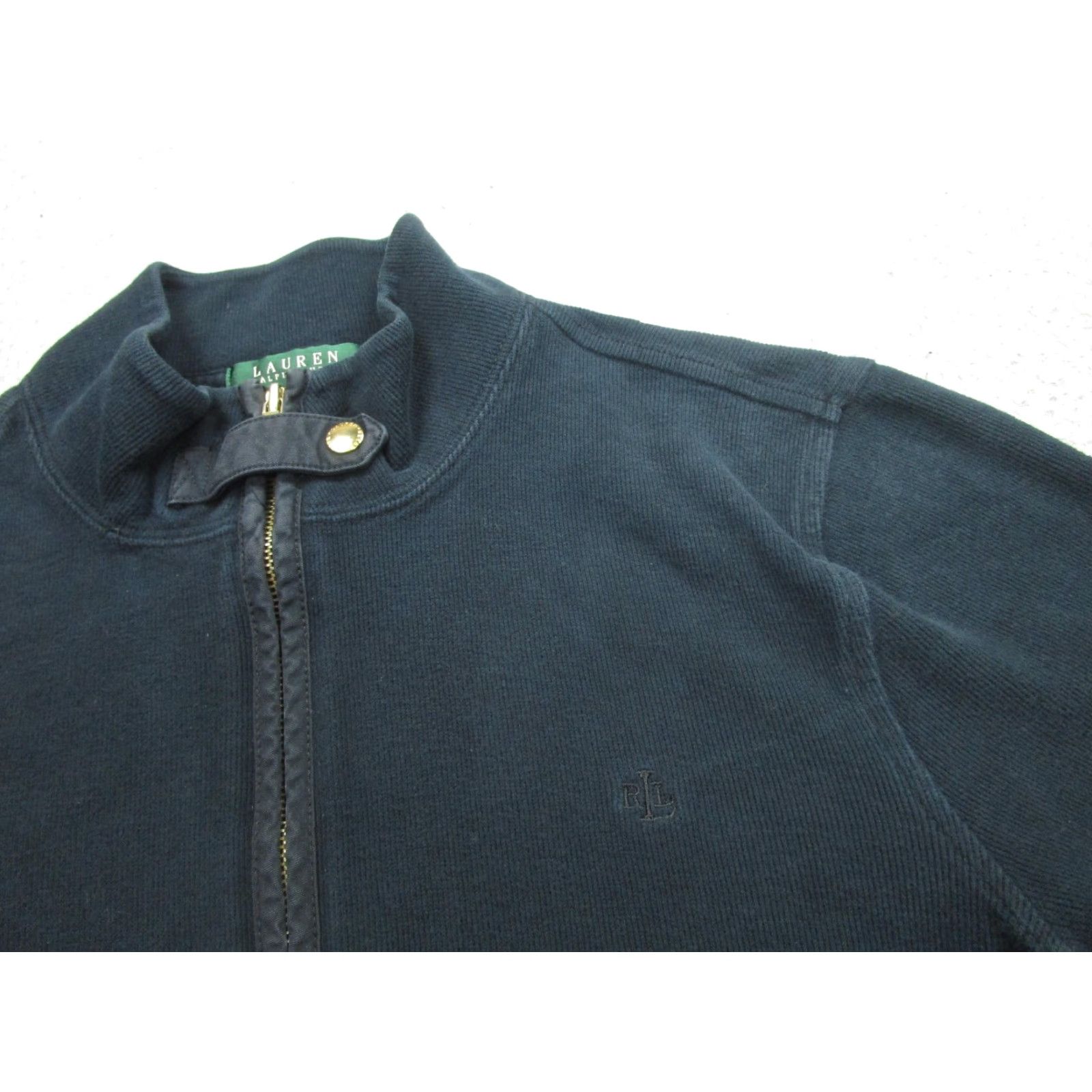 Ralph Lauren LAUREN RALPH LAUREN Military Jacket Womens Large Black Full Zip Mock Neck Made in USA Size L / US 10 / IT 46 - 3 Thumbnail