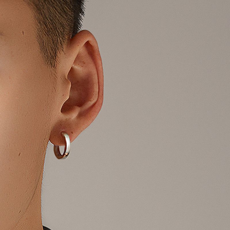 Jewelry Hip-hop Earrings One Pairs Chrome Jewelry Size ONE SIZE - 1 Thumbnail