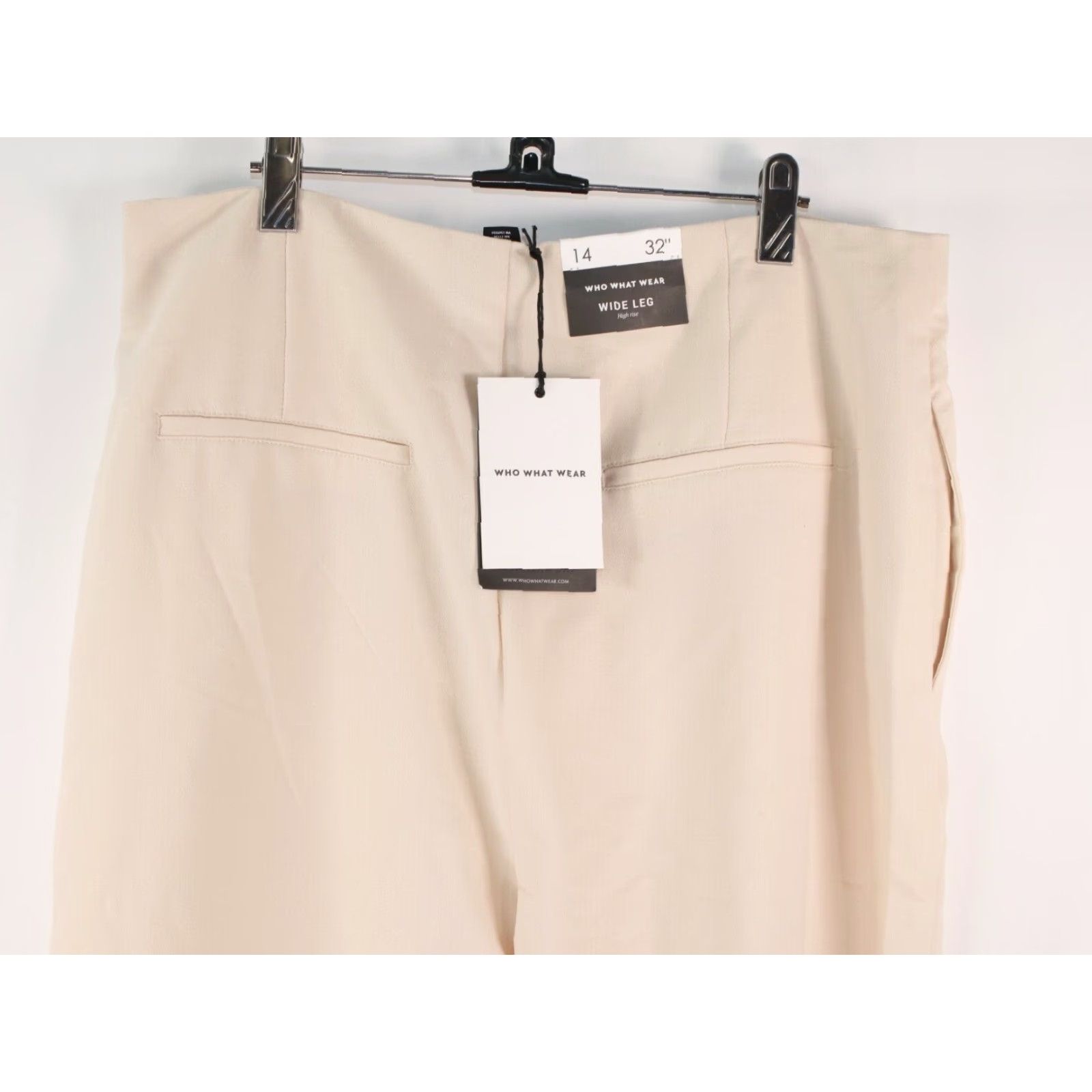 Vintage VINTAGE Who What Wear Flair Wide Leg High Rise Stretch Peach Pants Women's 14 34X30 Black Dress Pants 34 In Inseam 30 in Size 36" / US 14 / IT 50 - 4 Thumbnail