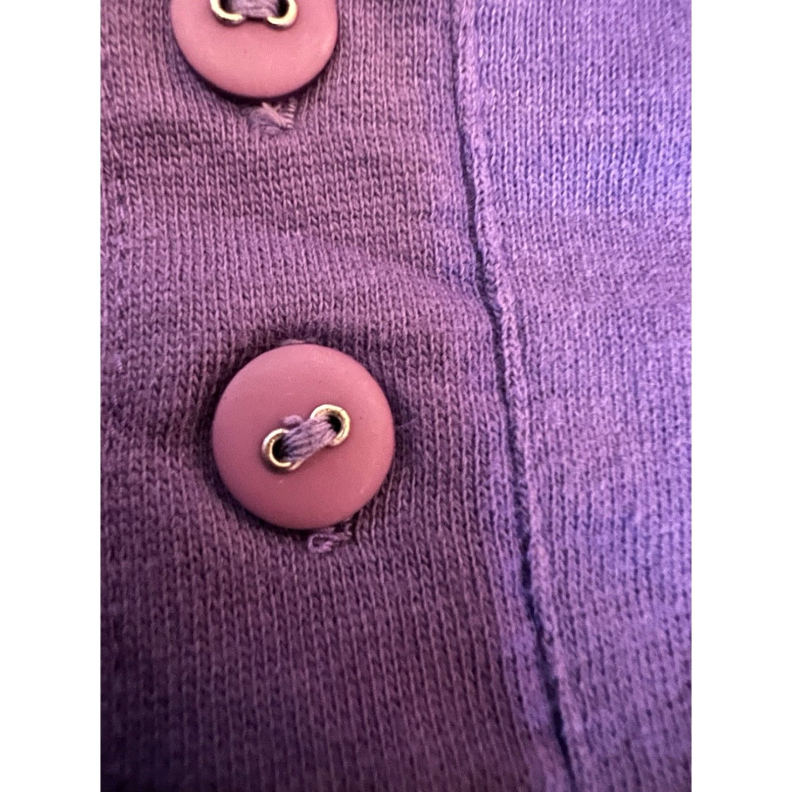 Saturdays NYC VINTAGE Saturdays Henley Shirt Men’s L Purple 90s Short Sleeve Button Up Size US L / EU 52-54 / 3 - 4 Thumbnail