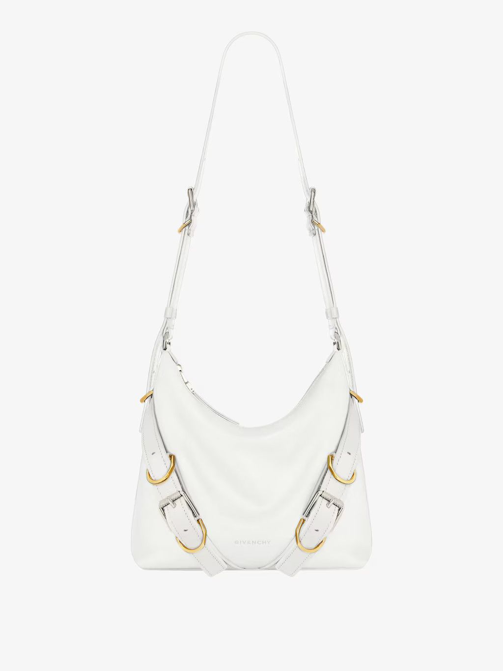 Givenchy o1srvl11e0225 Size: OS/Voyou Crossbody Leather Bag in Ivory Size ONE SIZE - 1 Thumbnail