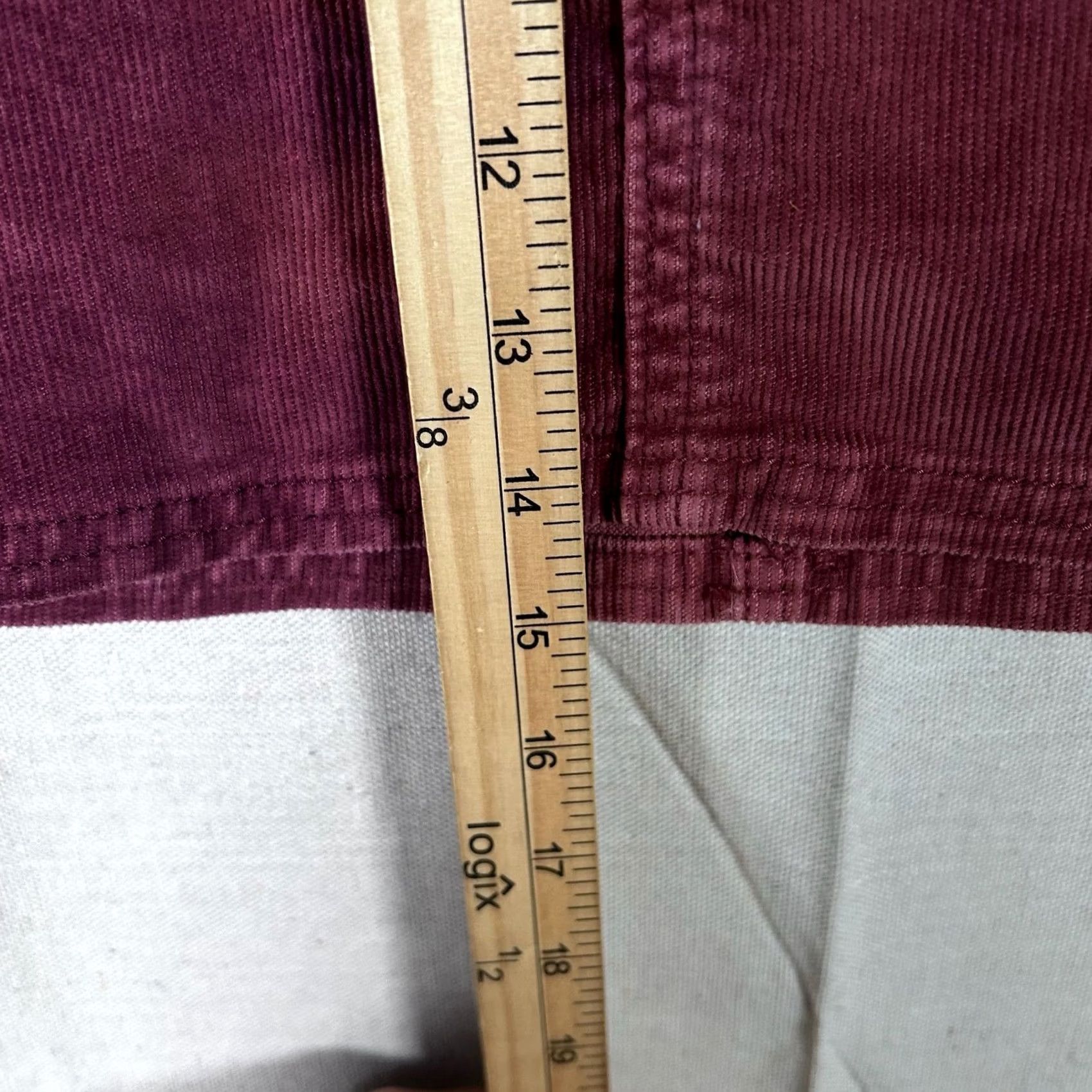 American Eagle Outfitters American Eagle Corduroy Mini Skirt Women 2 Maroon Super Stretch High Waist Skirt Size 26" / US 2 / IT 38 - 7 Thumbnail