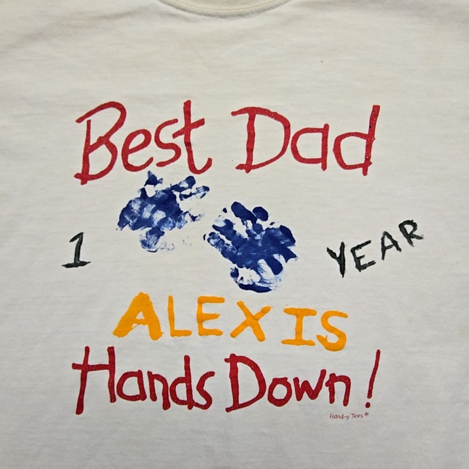 Anvil Vintage Best Dad Shirt Graphic Anvil Mens L White L Tee Size US L / EU 52-54 / 3 - 2 Thumbnail