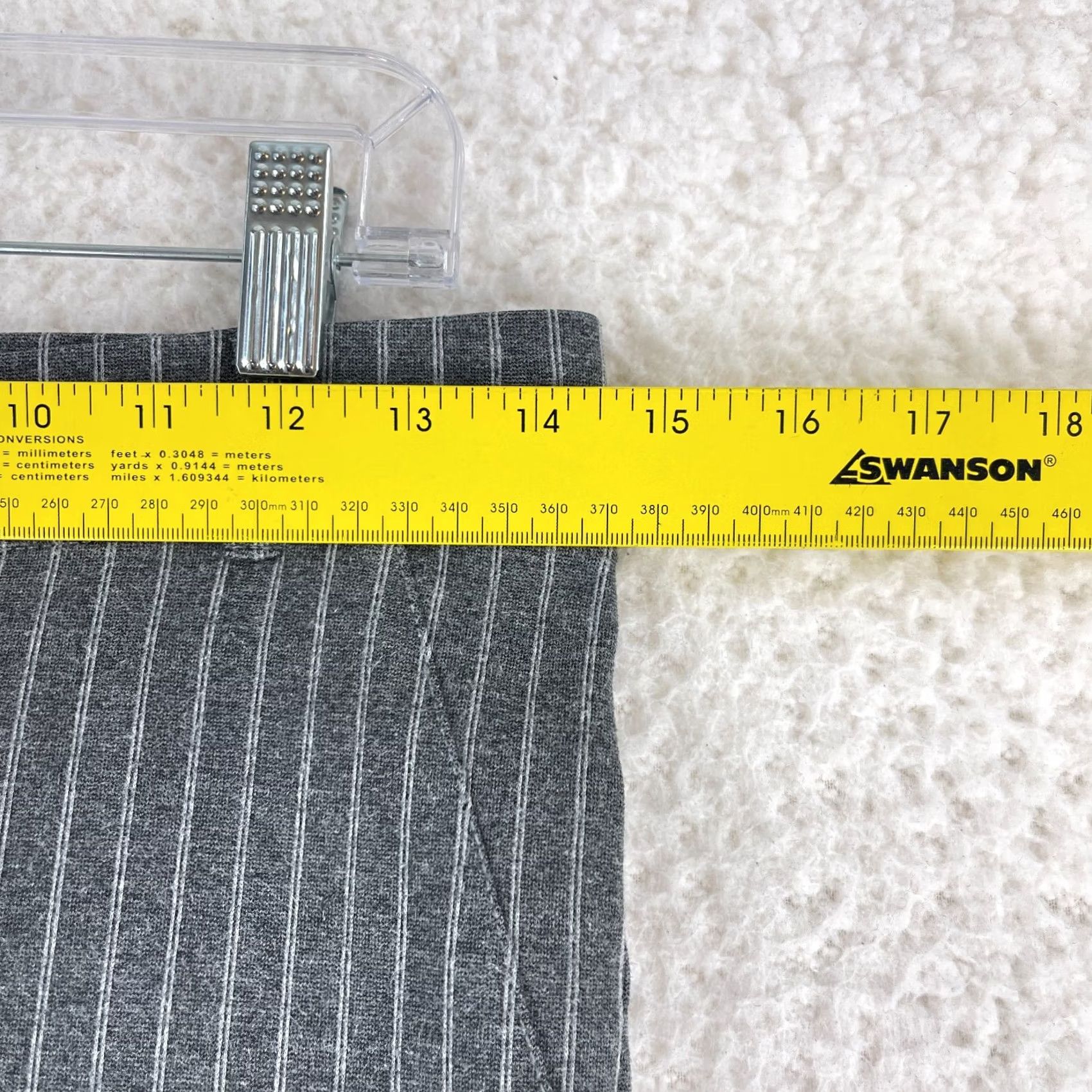 Vintage Betabrand Gray Stripe Dress Pants Pants Womens Small Long Pull On Stretch Slim Pinstripe Casual Workwear Size 28" / US 6 / IT 42 - 5 Thumbnail
