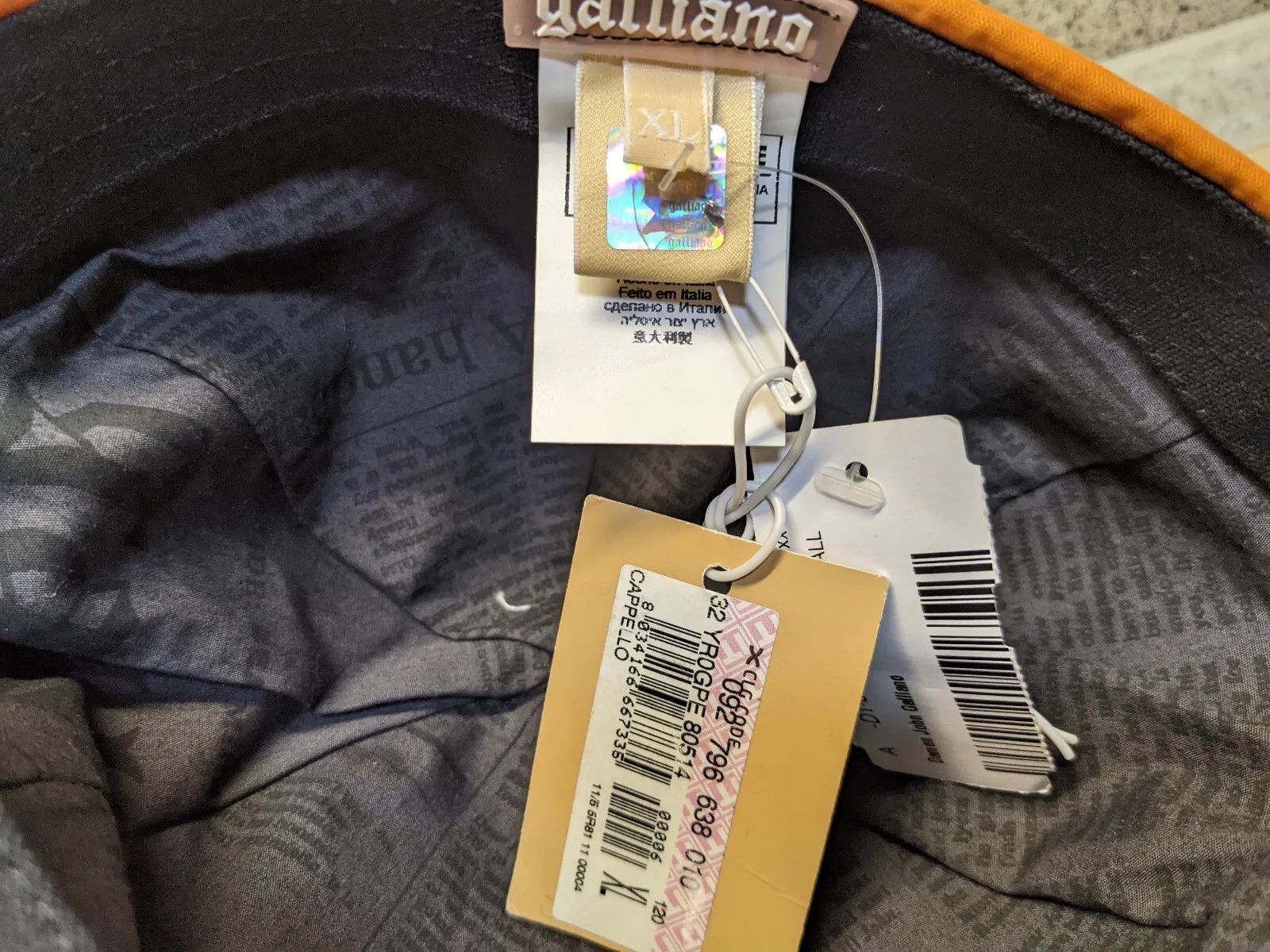 John Galliano Galliano Hat Cap Size ONE SIZE - 4 Thumbnail