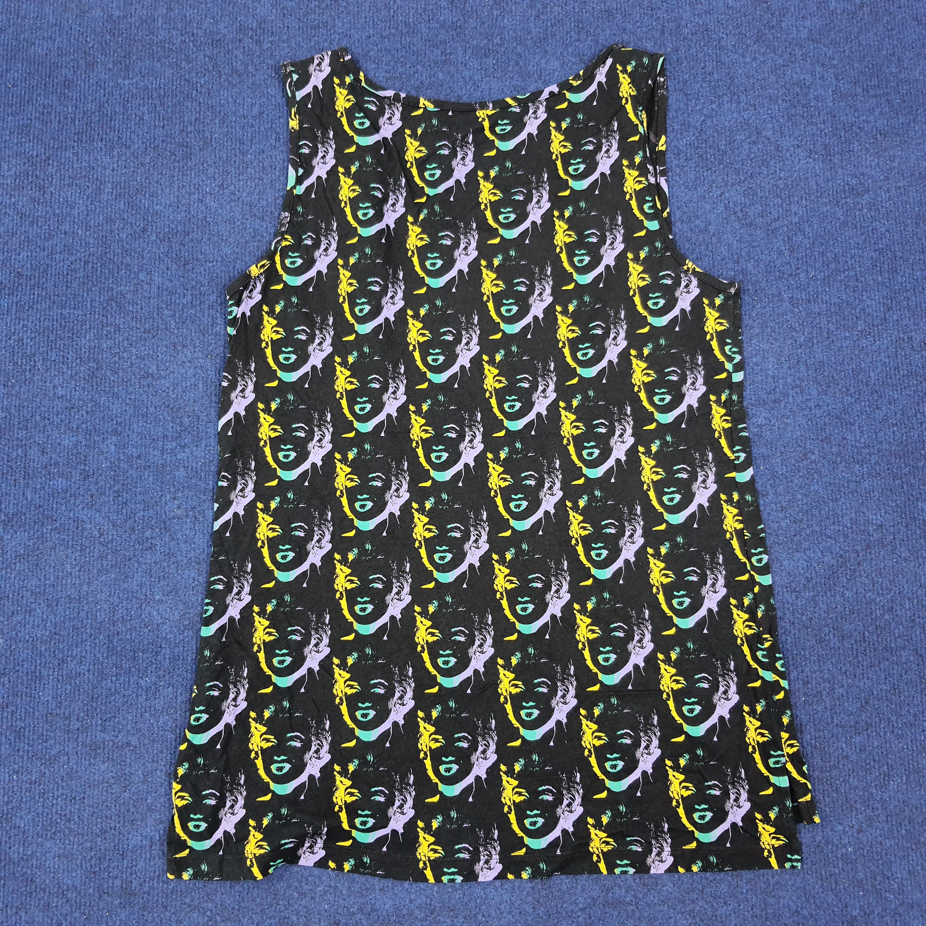 Andy Warhol × Vintage Vintage Andy Warhol Japan Brand Overprint Sleeveless Tshirt Size US S / EU 44-46 / 1 - 3 Thumbnail