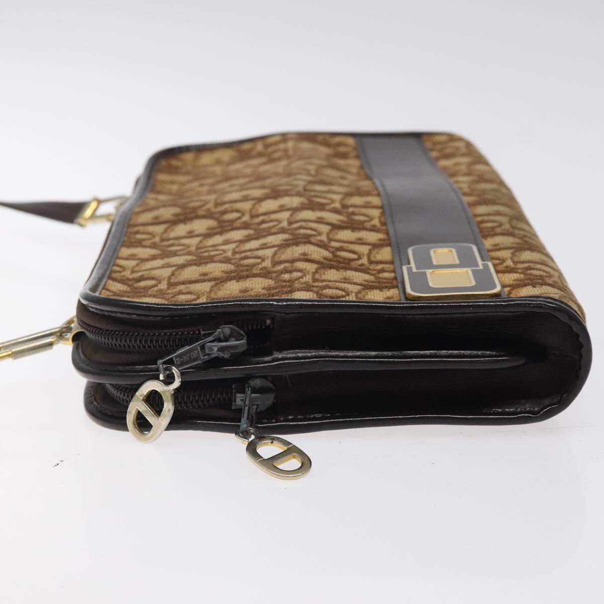 Dior DIOR Trotter Canvas Shoulder Bag Brown Gold Size ONE SIZE - 6 Thumbnail