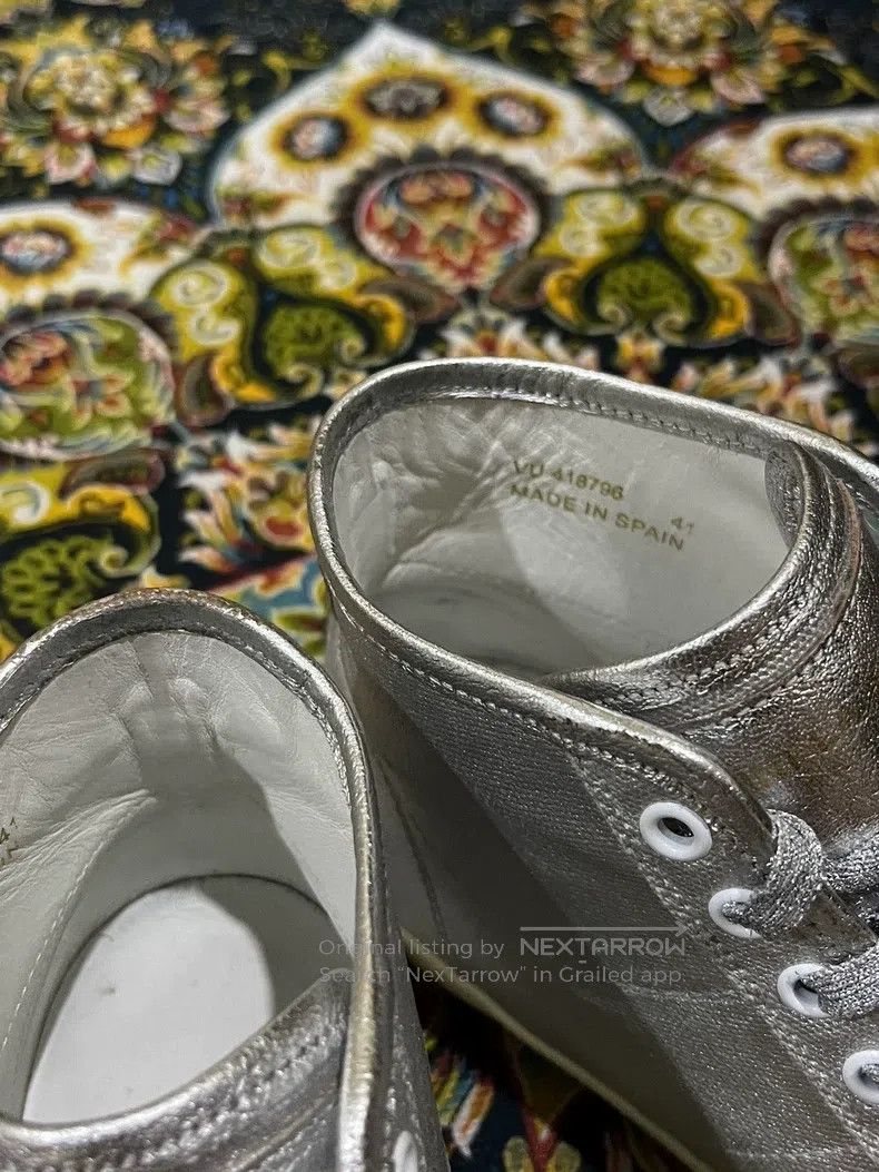 Saint Laurent Paris Saint Laurent Paris Nurburgring Silver High-Top Sneakers Size US 8 / EU 41 - 5 Thumbnail