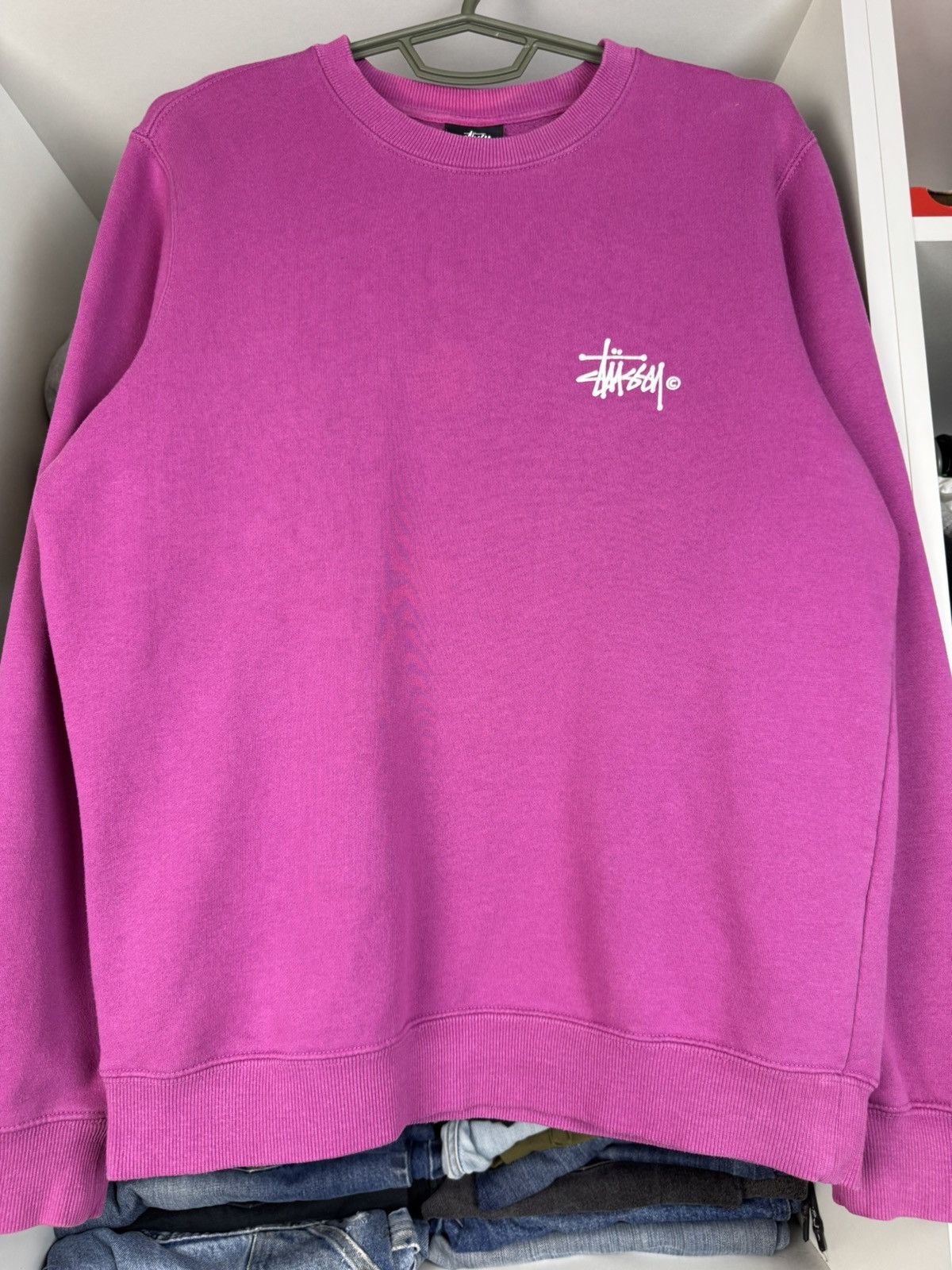 Stussy Stussy Basic Logo Crewneck Sweatshirt Graphic Pullover Size US S / EU 44-46 / 1 - 21 Thumbnail