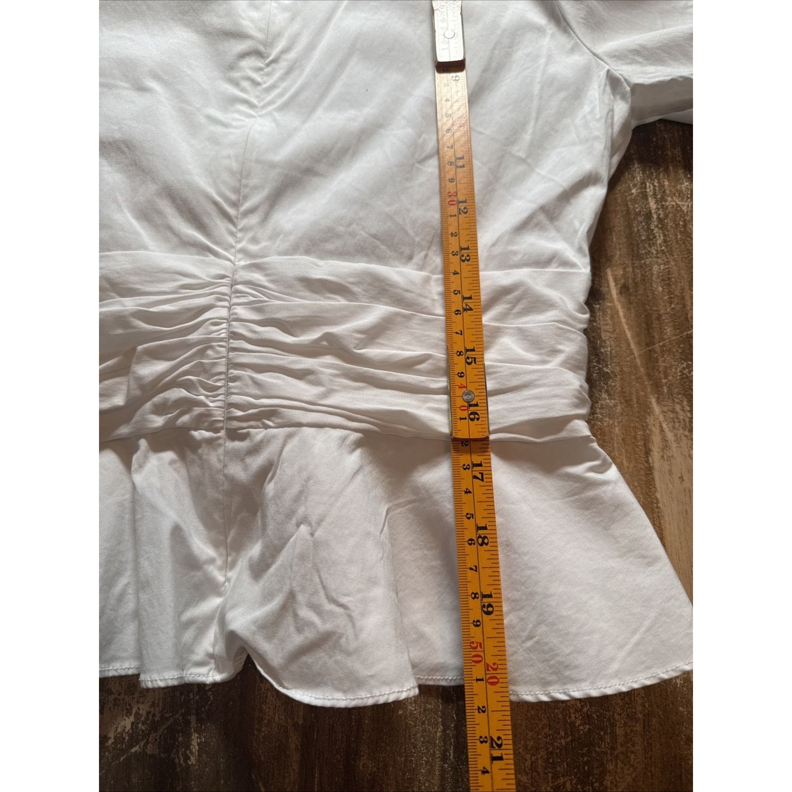 Veronica Beard Veronica Beard Arvilla Crisscross Peplum Top White Womens 2 Size XS / US 0-2 / IT 36-38 - 6 Thumbnail