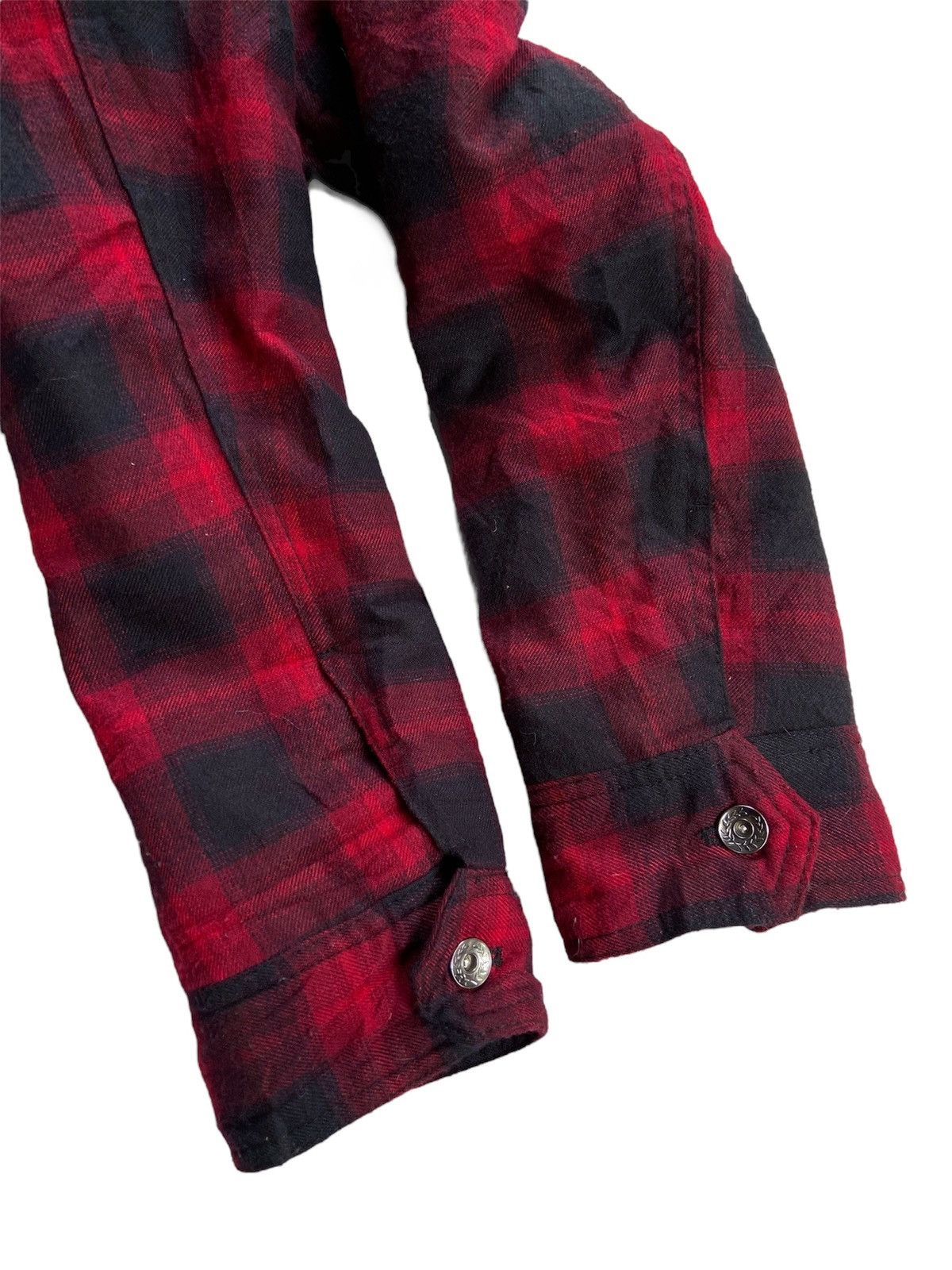 Japanese Brand DOUBLE DOCUS PLAID FAUX FUR ZIP JACKET Size US M / EU 48-50 / 2 - 8 Thumbnail