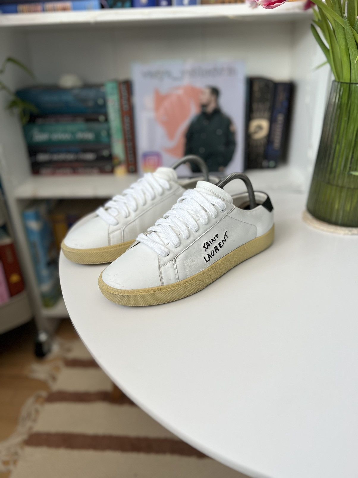 Saint Laurent Paris Saint laurent low top sneakers shoes leather luxury Size US 6.5 / EU 39-40 - 1 Thumbnail