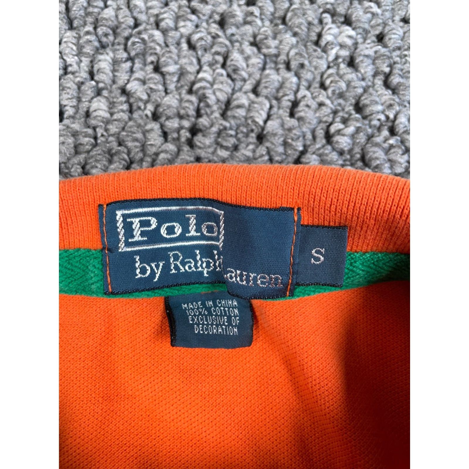 Polo Ralph Lauren Polo Ralph Lauren Embroidered Polo Shirt Adult Small Orange Pique Cotton Preppy Retro Mens Size US S / EU 44-46 / 1 - 3 Thumbnail