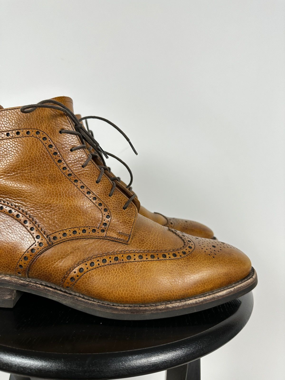 Loake Loake George Brown Leather Derby Brogue Boots Shoes Size US 10 / EU 43 - 14 Thumbnail