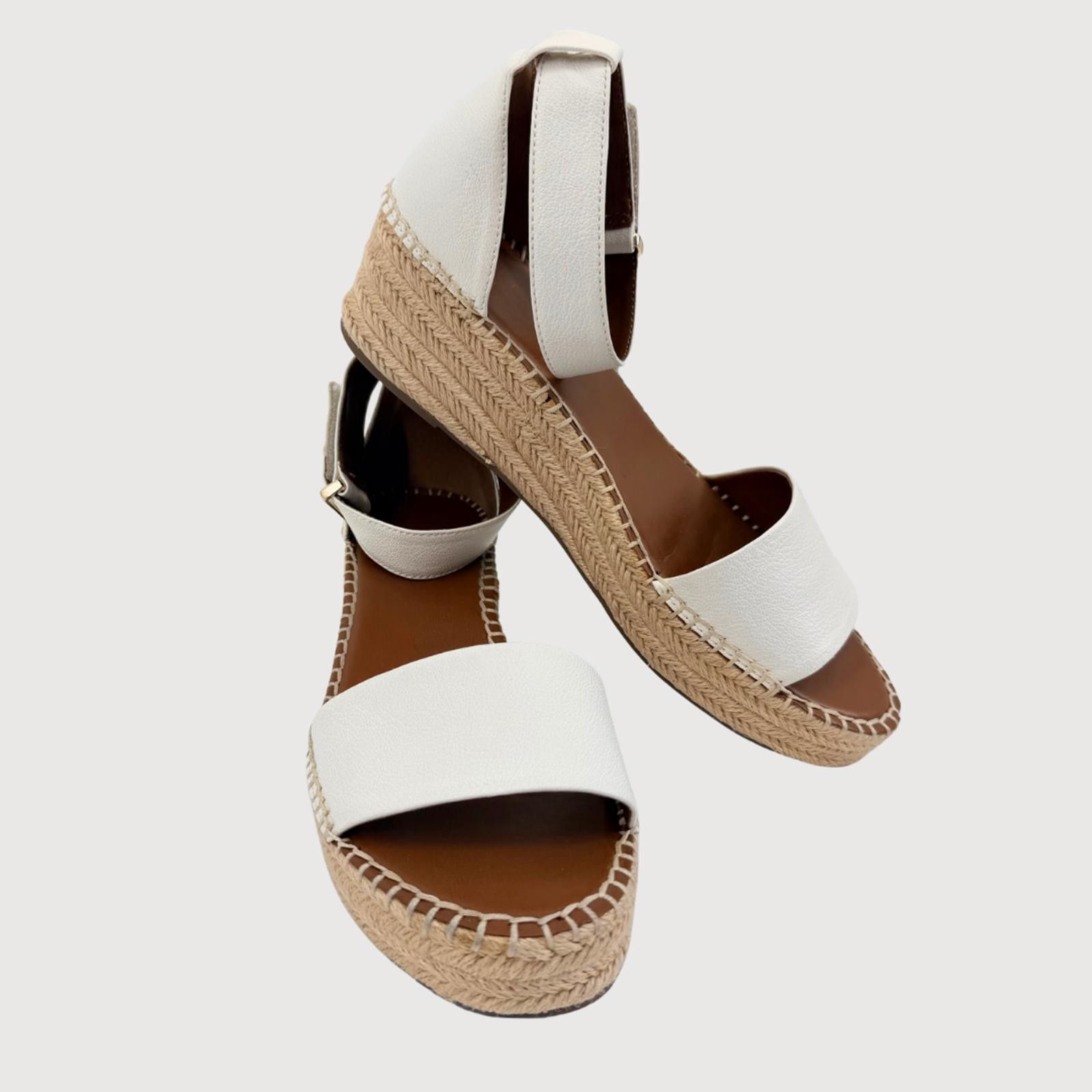 Other Franco Sarto Pela Espadrille Wedge Sandals Ivory 10 Size US 10 / IT 40 - 1 Thumbnail