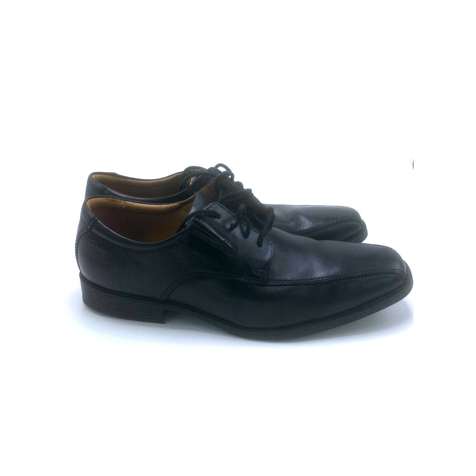 Clarks Clarks Tilden Plain II Mens Shoes 11.5W Wide Black Leather Size US 11.5 / EU 44-45 - 5 Thumbnail