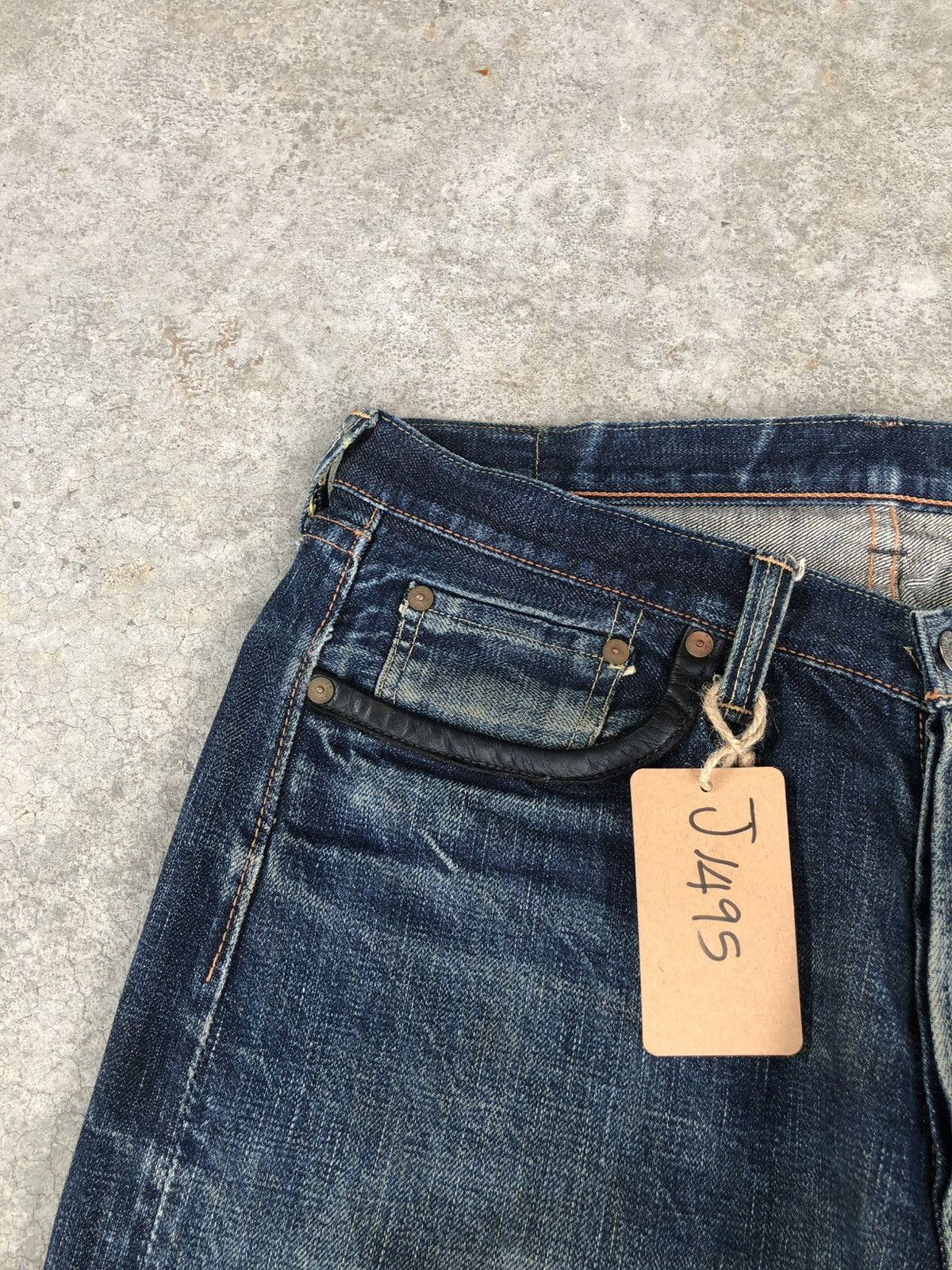 Full Count & Co. Full Count 1340k Selvedge Denim Leather Limited Distressed Size US 32 / EU 48 - 15 Thumbnail