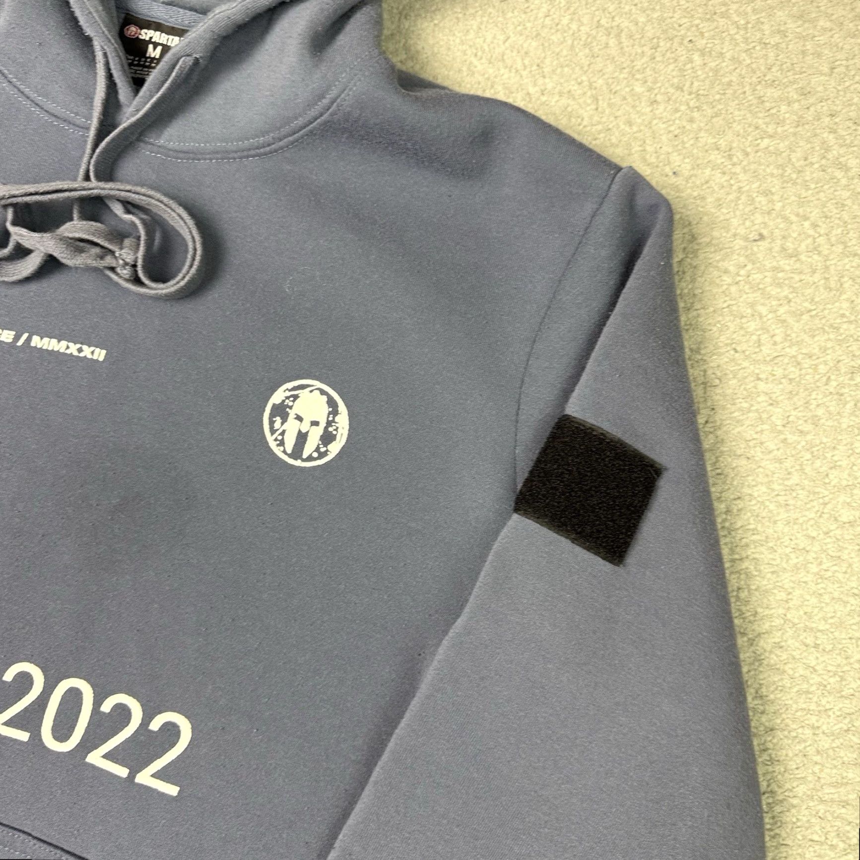 Vintage Spartan Hoodie Mens M Blue Pullover Sweatshirt Trifecta Logo Zipper Hooded Outdoor Workout Rare Size US M / EU 48-50 / 2 - 5 Thumbnail