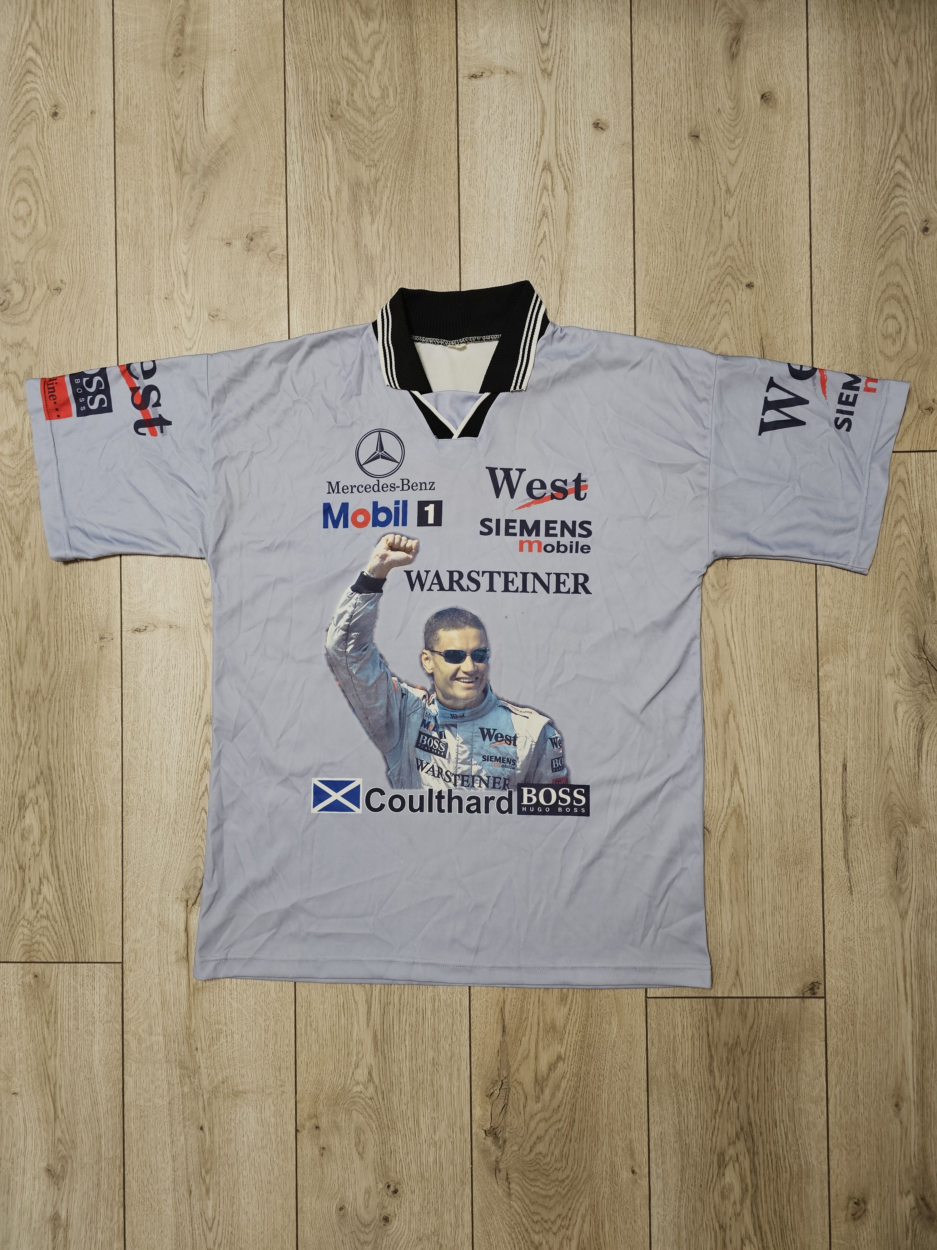 Formula 1 × Mercedes-Benz × Vintage MERCEDES BENZ WEST RACING SHIRT FORMULA 1 COULTHARD JERSEY Size US XL / EU 56 / 4 - 1 Thumbnail