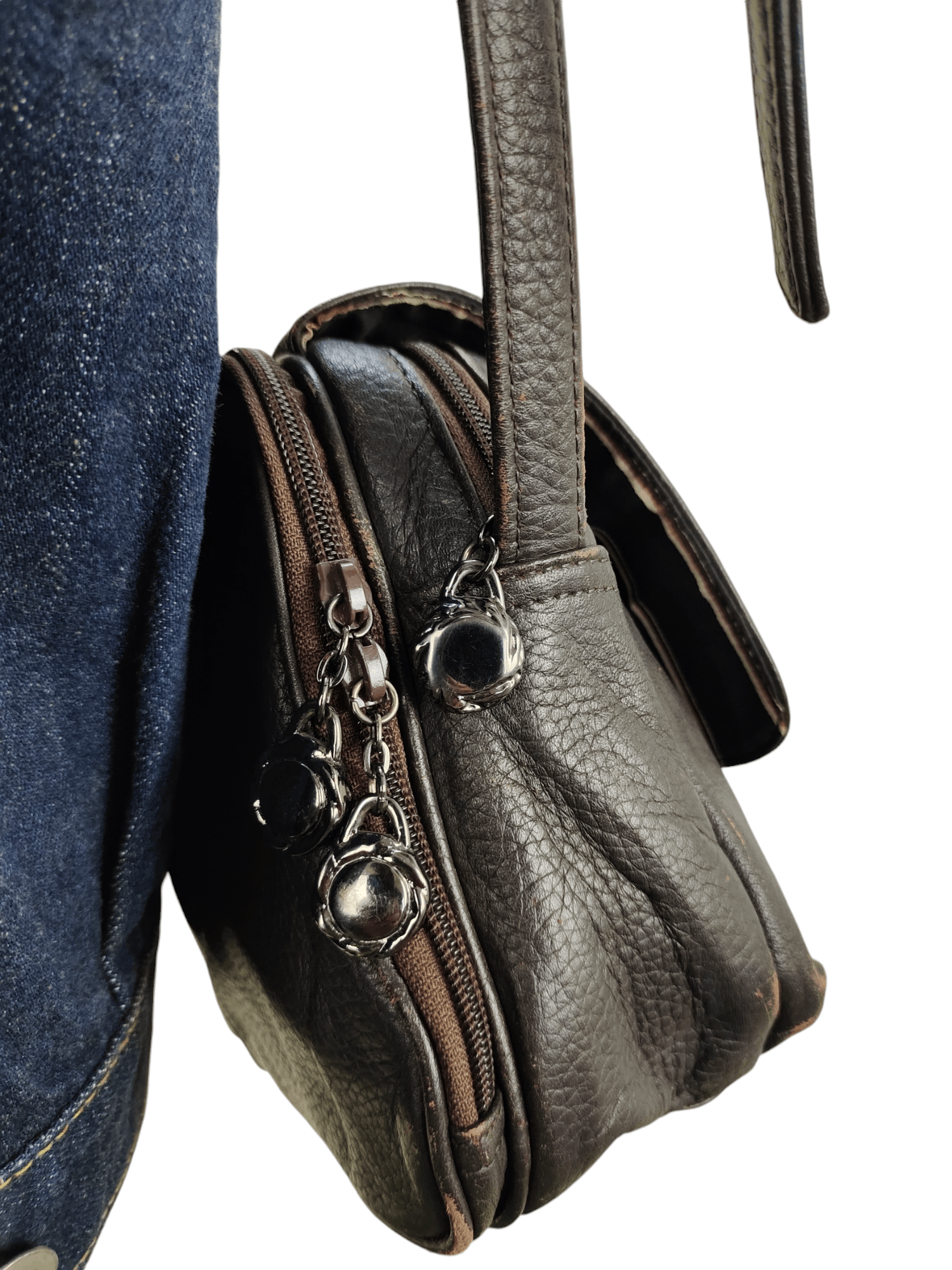 Leather Vintage Cavallina Japan Patina Leather Shoulder Sling Bag Size ONE SIZE - 6 Thumbnail