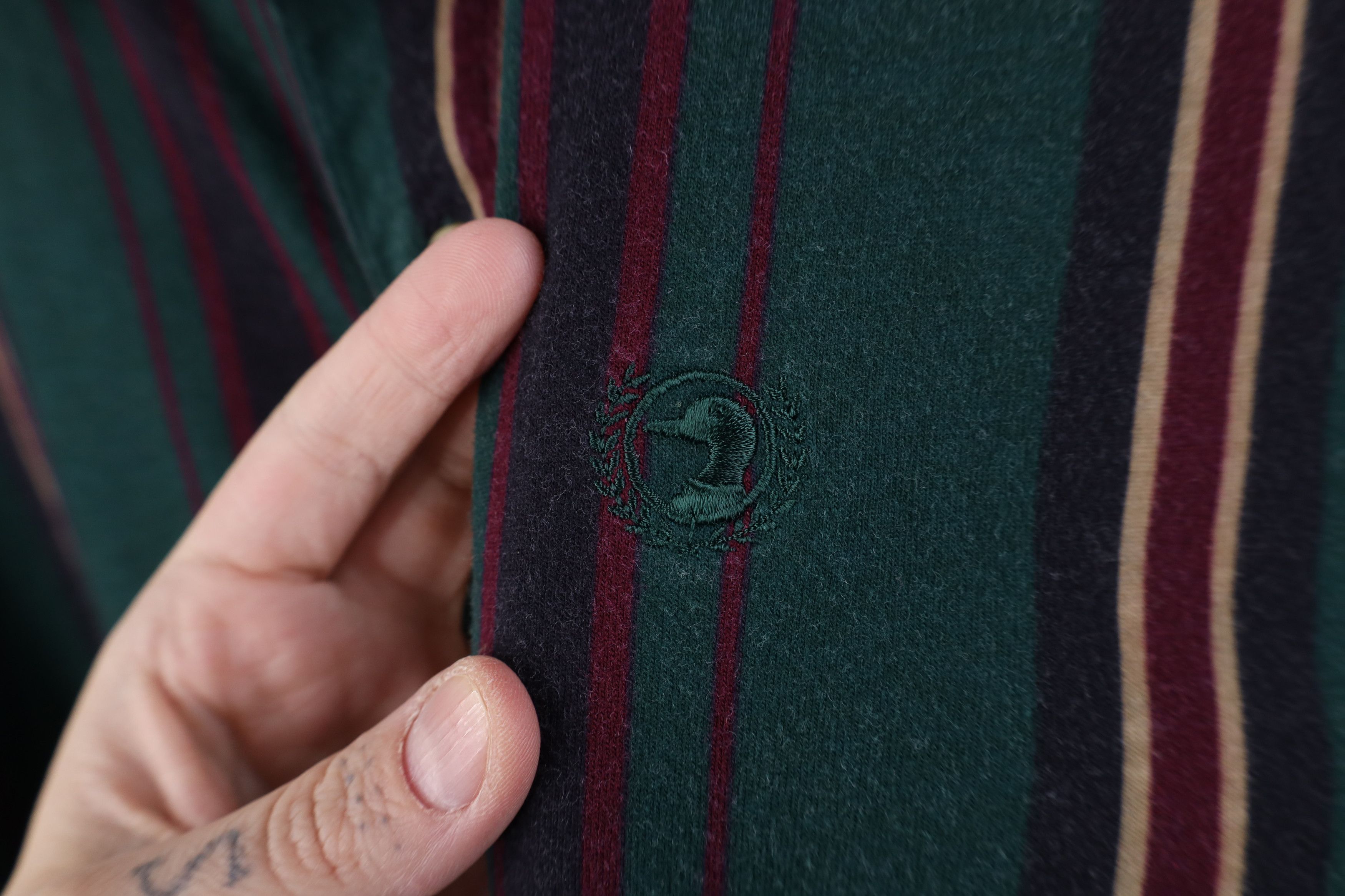 Vintage Vintage 90s Streetwear Striped Long Sleeve Rugby Polo Shirt Size US L / EU 52-54 / 3 - 4 Thumbnail