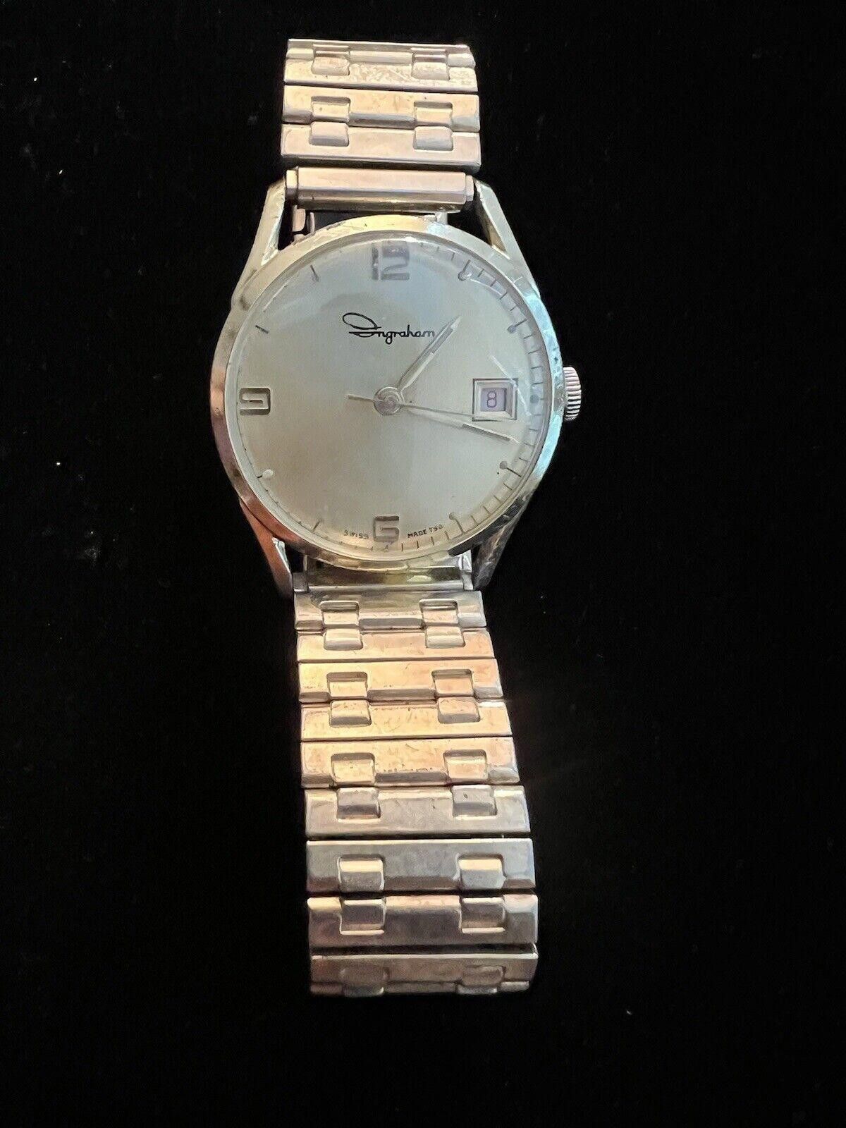 Designer Vintage Men's INGRAHAM Swiss Made Manual Winding Working Size ONE SIZE - 6 Thumbnail