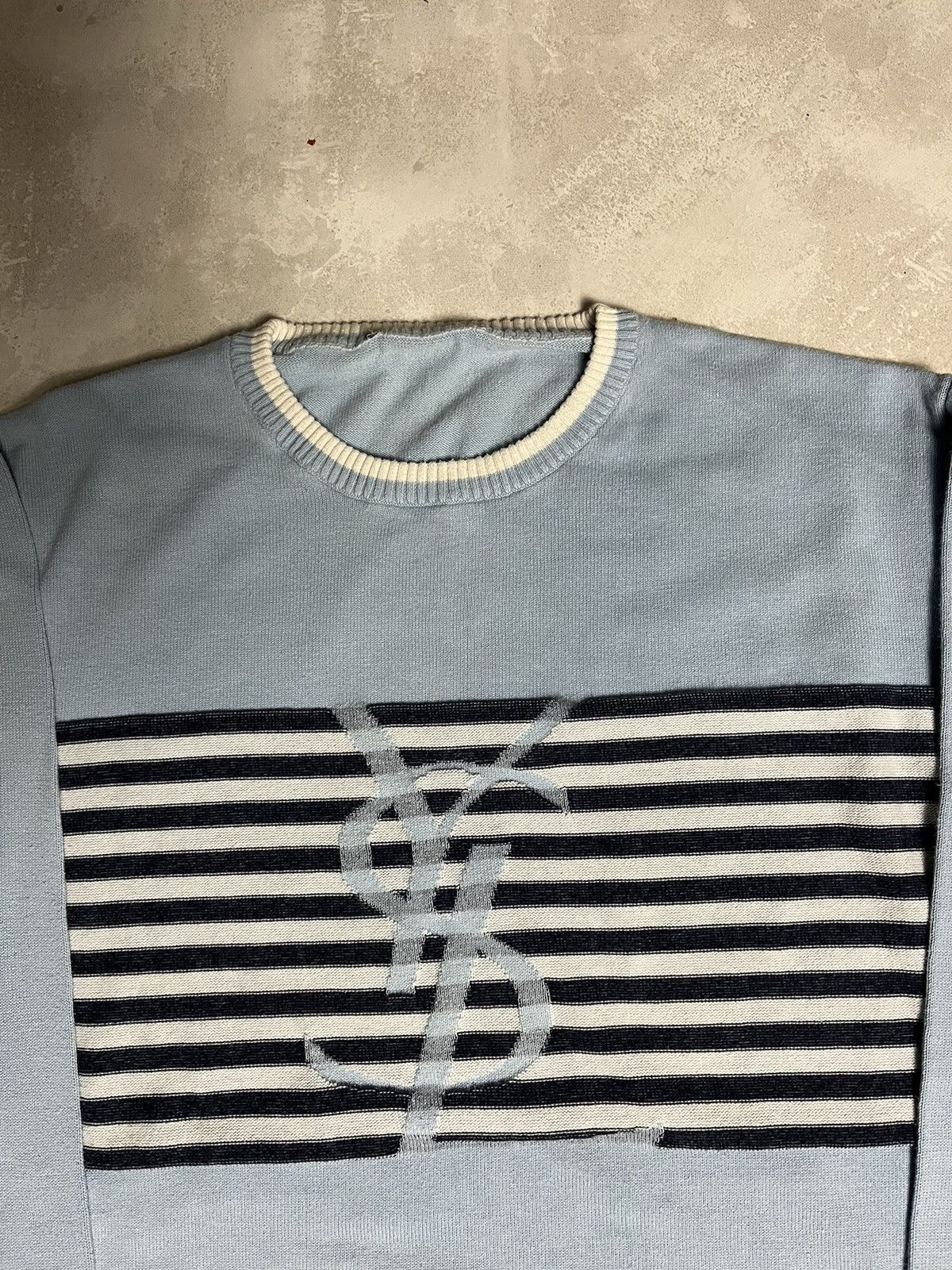 Vintage Blue YSL Sweater Yves Saint Laurent Sweater Size US M / EU 48-50 / 2 - 5 Thumbnail