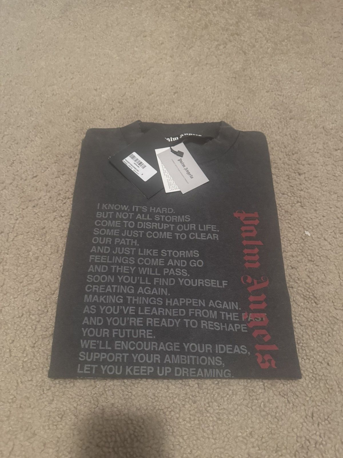 Palm Angels Palm Angels Washed Logo T-shirt Size US S / EU 44-46 / 1 - 5 Thumbnail