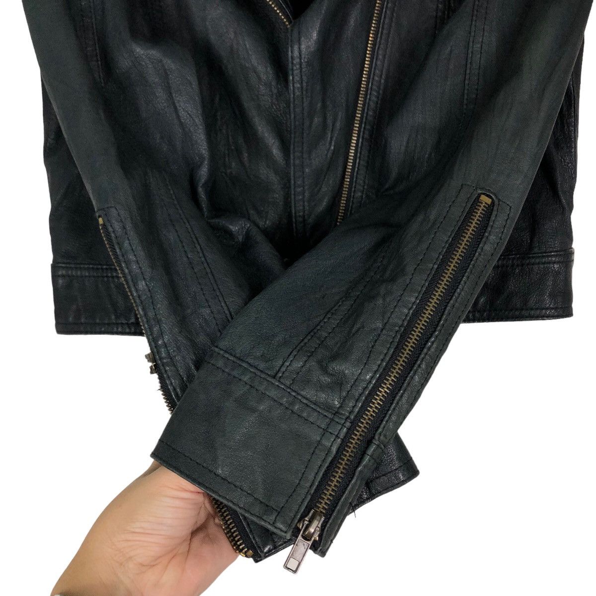 Japanese Brand 🔥Vtg Cropped Biker Leather Jacket M.Deux Issey Miyake Size US M / EU 48-50 / 2 - 13 Thumbnail