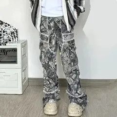 Japanese Brand Aizawa x Mint DRIP Wide Leg Fluffy Y2K Sweatpants Size US 34 / EU 50 - 1 Thumbnail