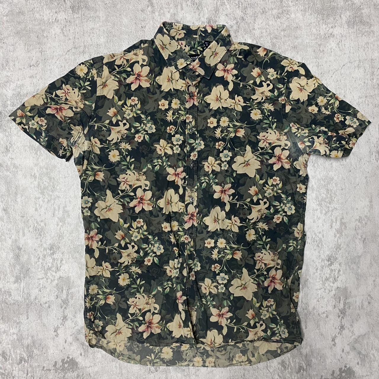 Other Green and black floral button-up shirt #floralshirt Size US L / EU 52-54 / 3 - 1 Thumbnail