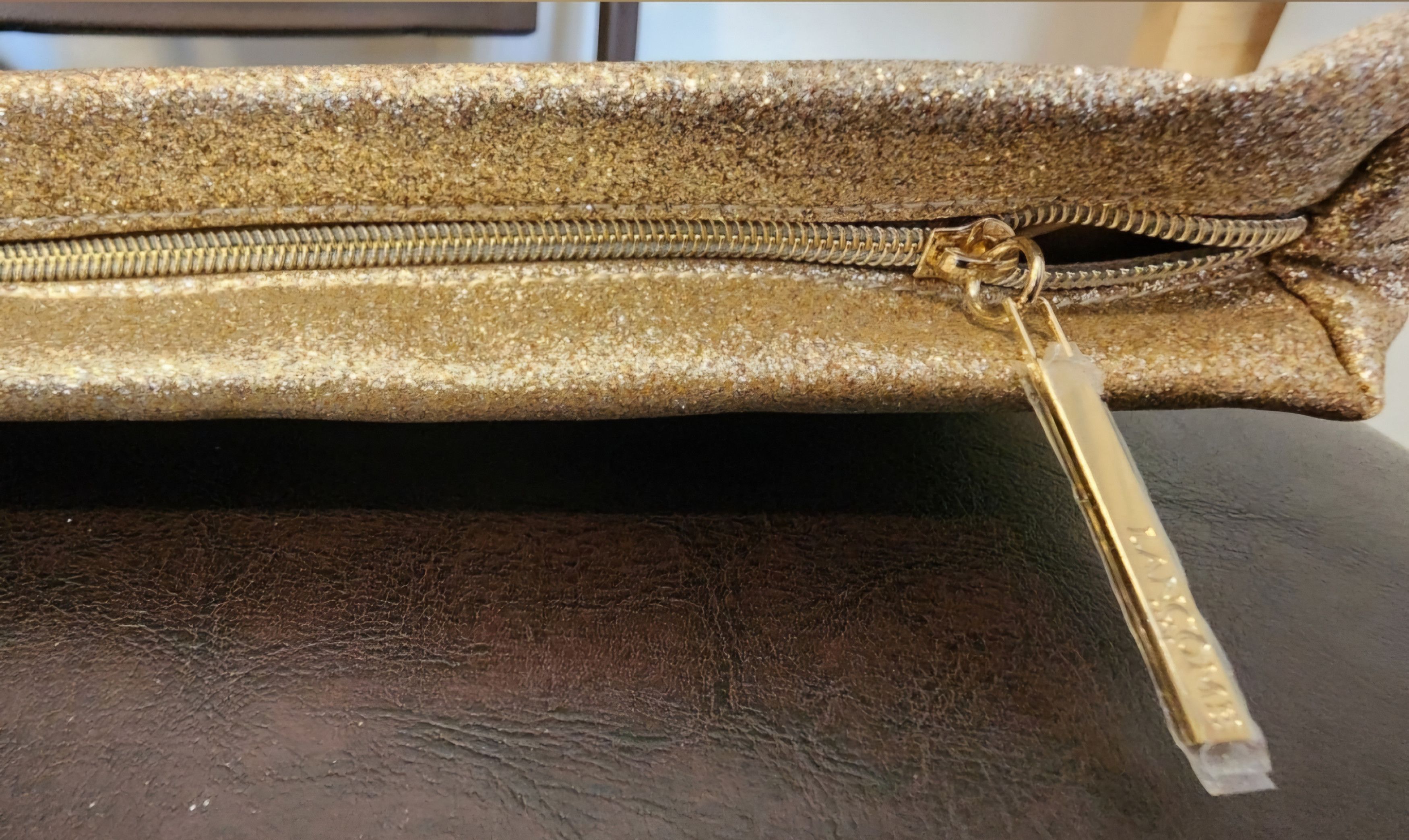 Other New Lancome Paris Gold Makeup Cosmetic Bag 10" x 4.5" Size ONE SIZE - 4 Thumbnail