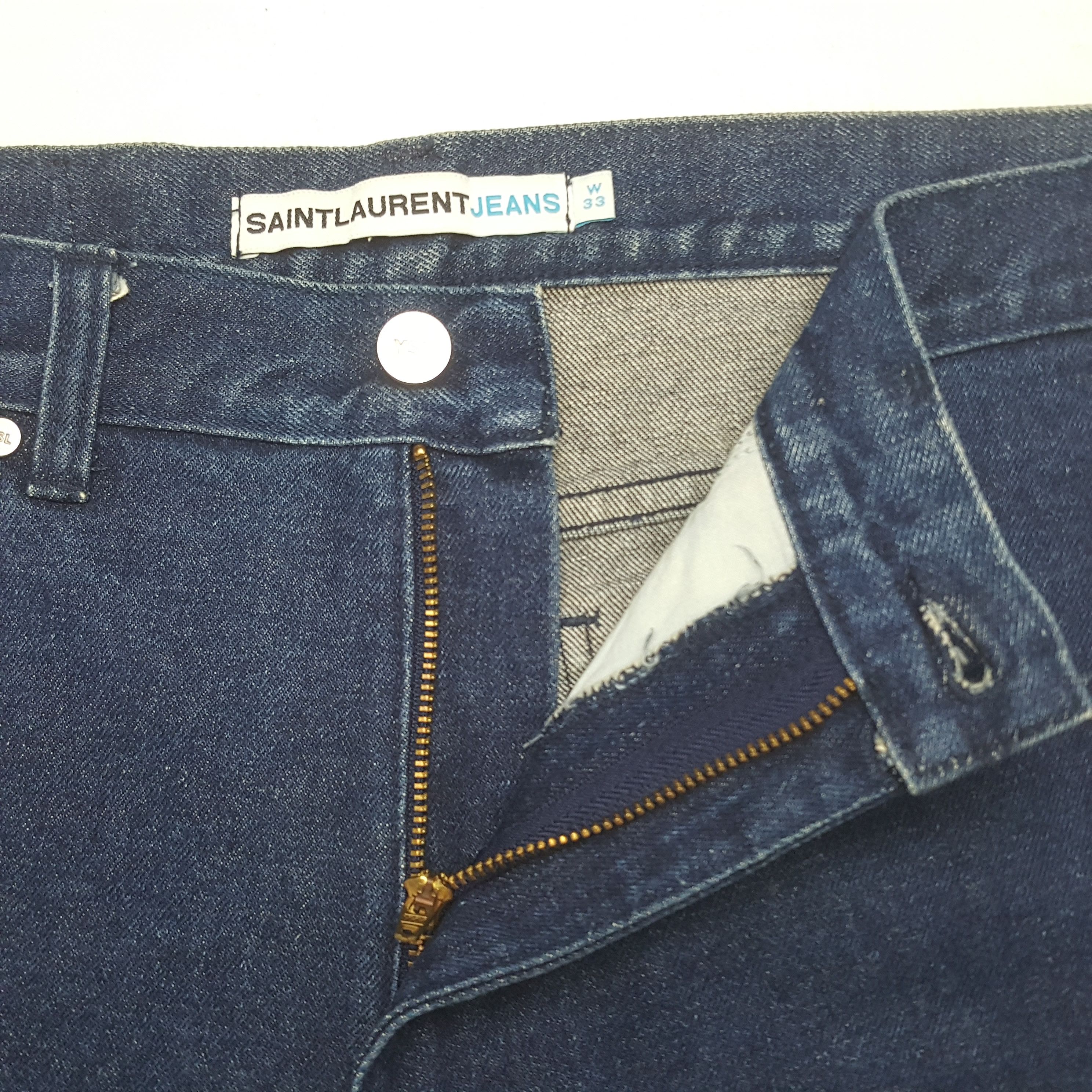 Designer Vintage Saint Laurent Italian Brand Denim Jeans C280N33 Size US 32 / EU 48 - 7 Thumbnail