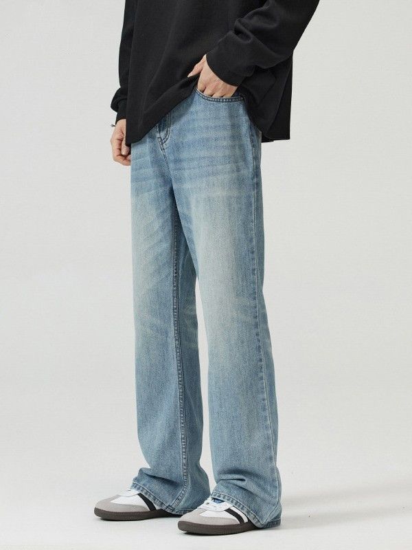 Japanese Brand American high street style washed light blue casual jeans Size US 32 / EU 48 - 4 Thumbnail