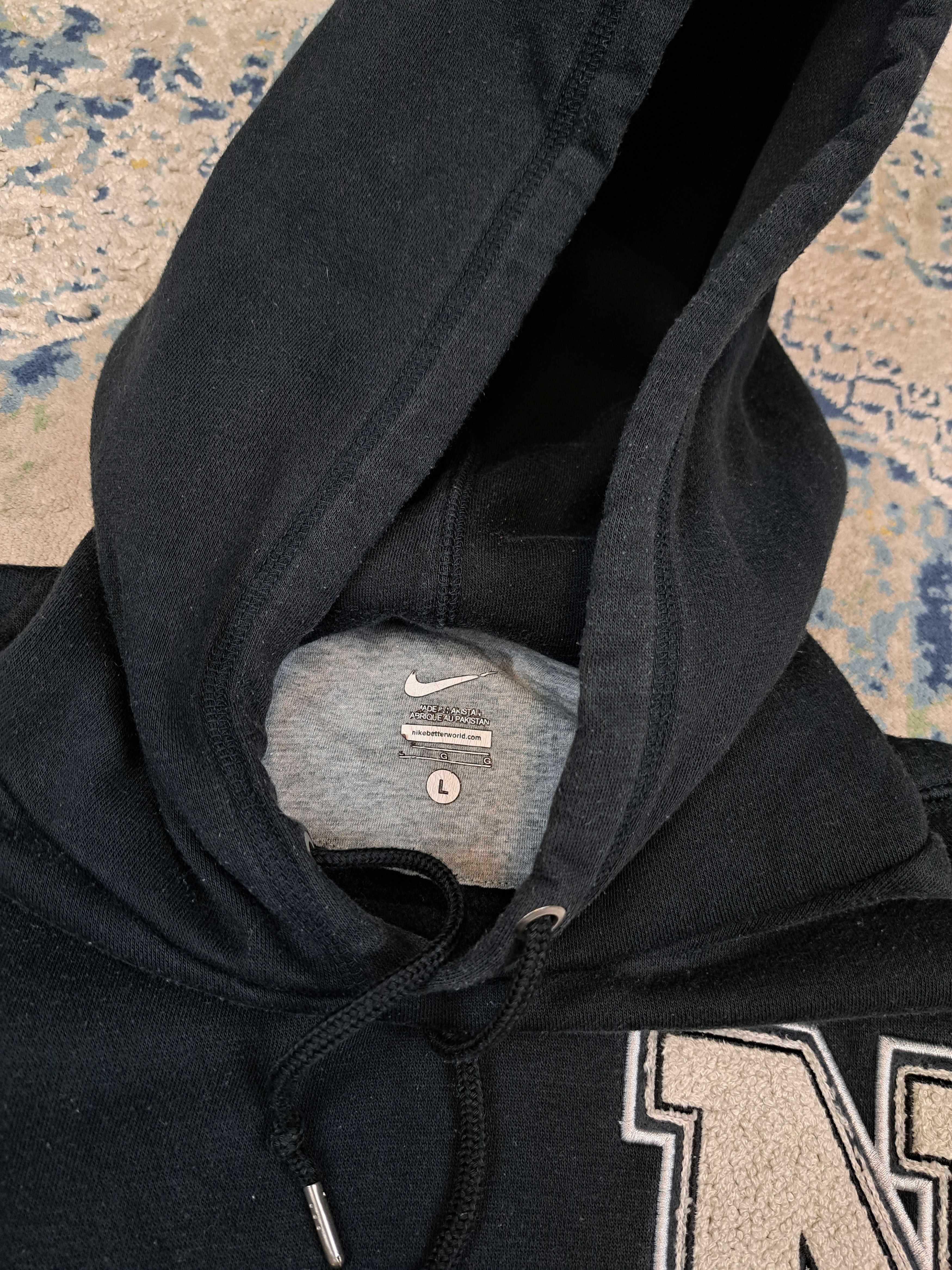 Nike Nike y2k Big N Frotte Logo Boxy Hoodie Streetwear Grail Size US L / EU 52-54 / 3 - 3 Thumbnail