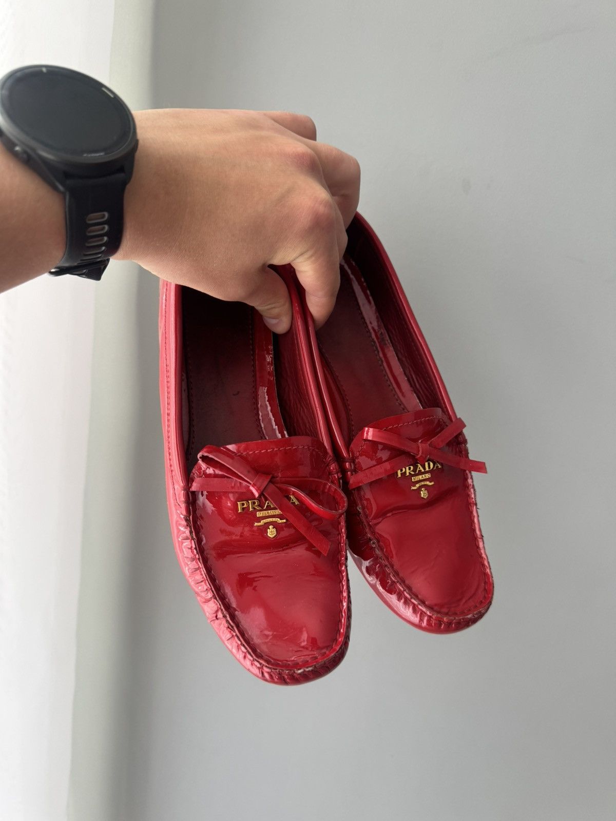 Prada PRADA Logo Saffiano Moccasin Loafers 1D530B y2k Size US 6 / IT 36 - 2 Thumbnail