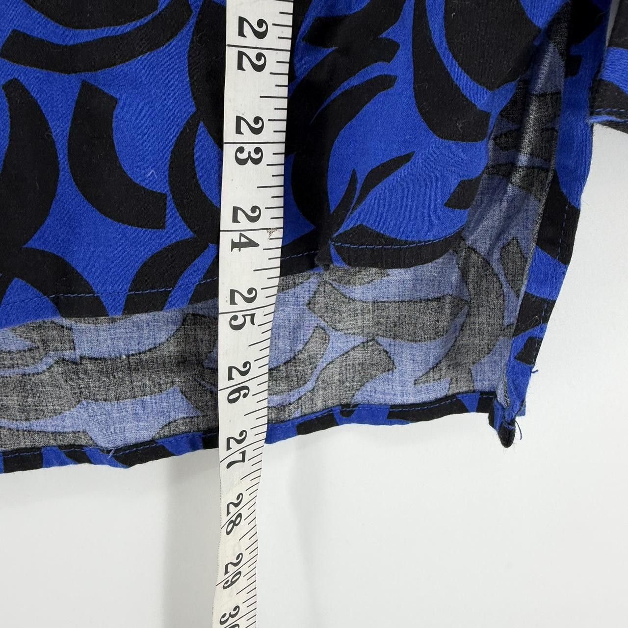 Other Dana Buchman Women's Size S Blue Black Abstract Button Size S / US 4 / IT 40 - 4 Thumbnail