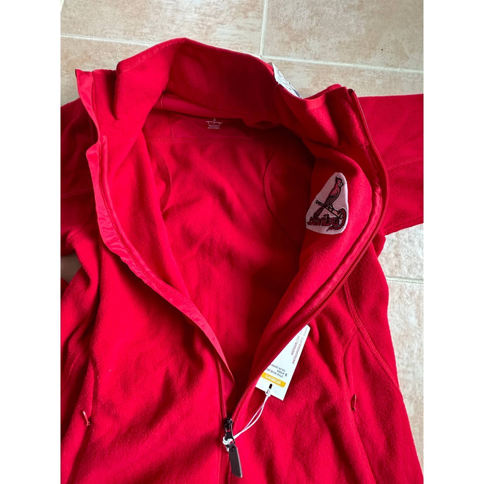 Antigua Antigua Ice Red fleece Jacket Cardinals MLB women size S Size S / US 4 / IT 40 - 2 Thumbnail